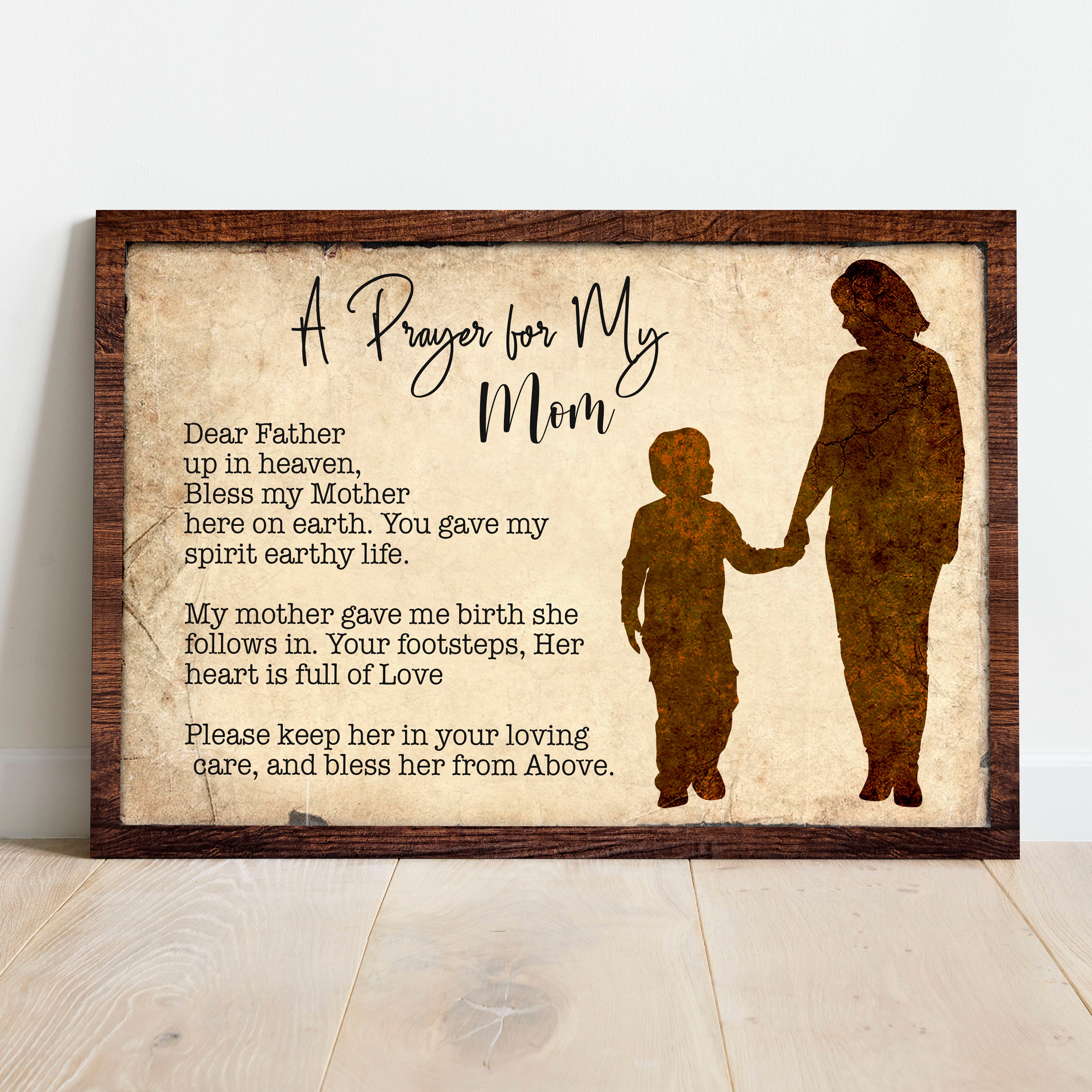 A Prayer For My Mom Mother's Day Gift Sign on sale at MyriadMart