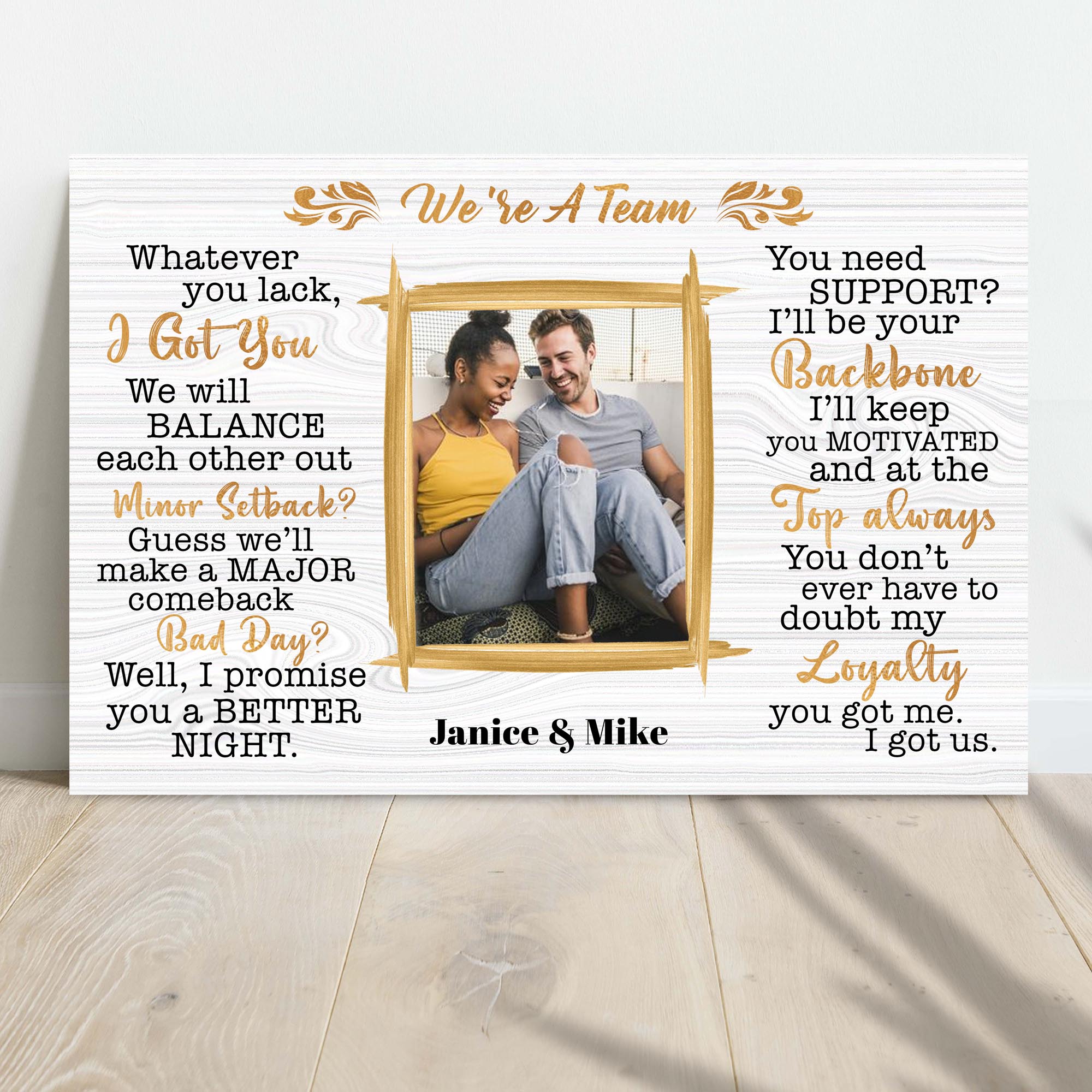 We're A Team Couple Sign IV on sale at MyriadMart