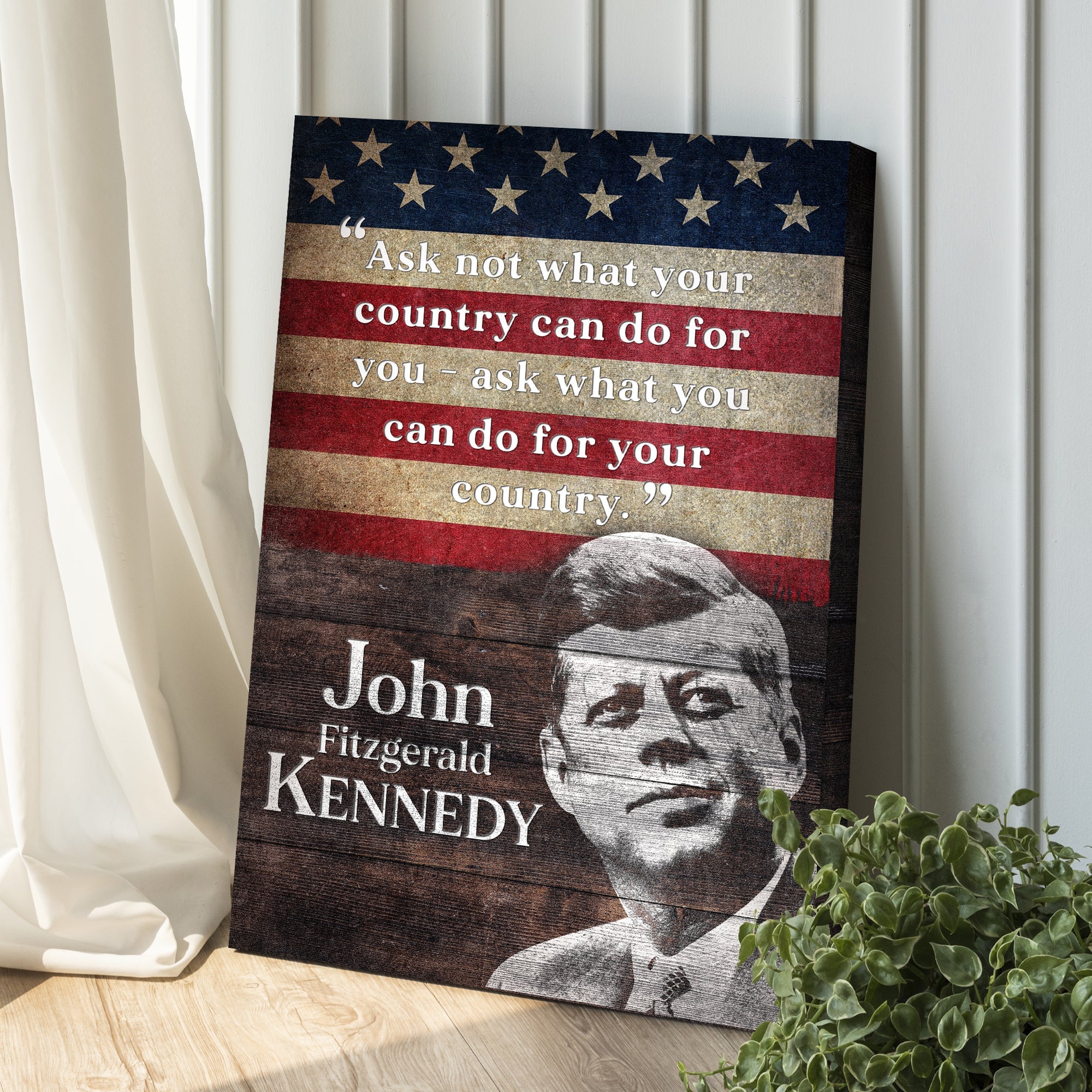 John F. Kennedy Inaugural Address Sign on sale at MyriadMart