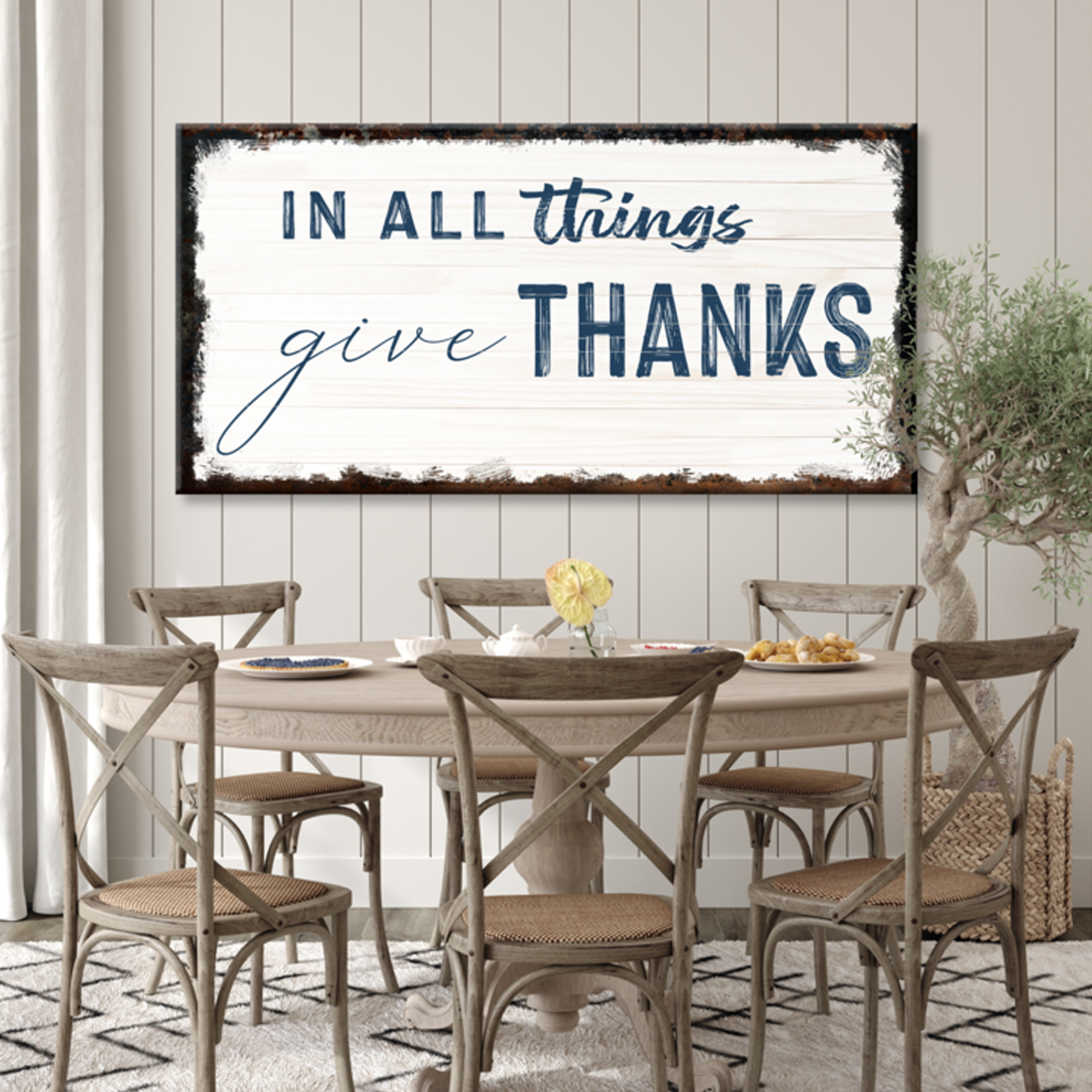 In All Things Give Thanks Sign II on sale at MyriadMart