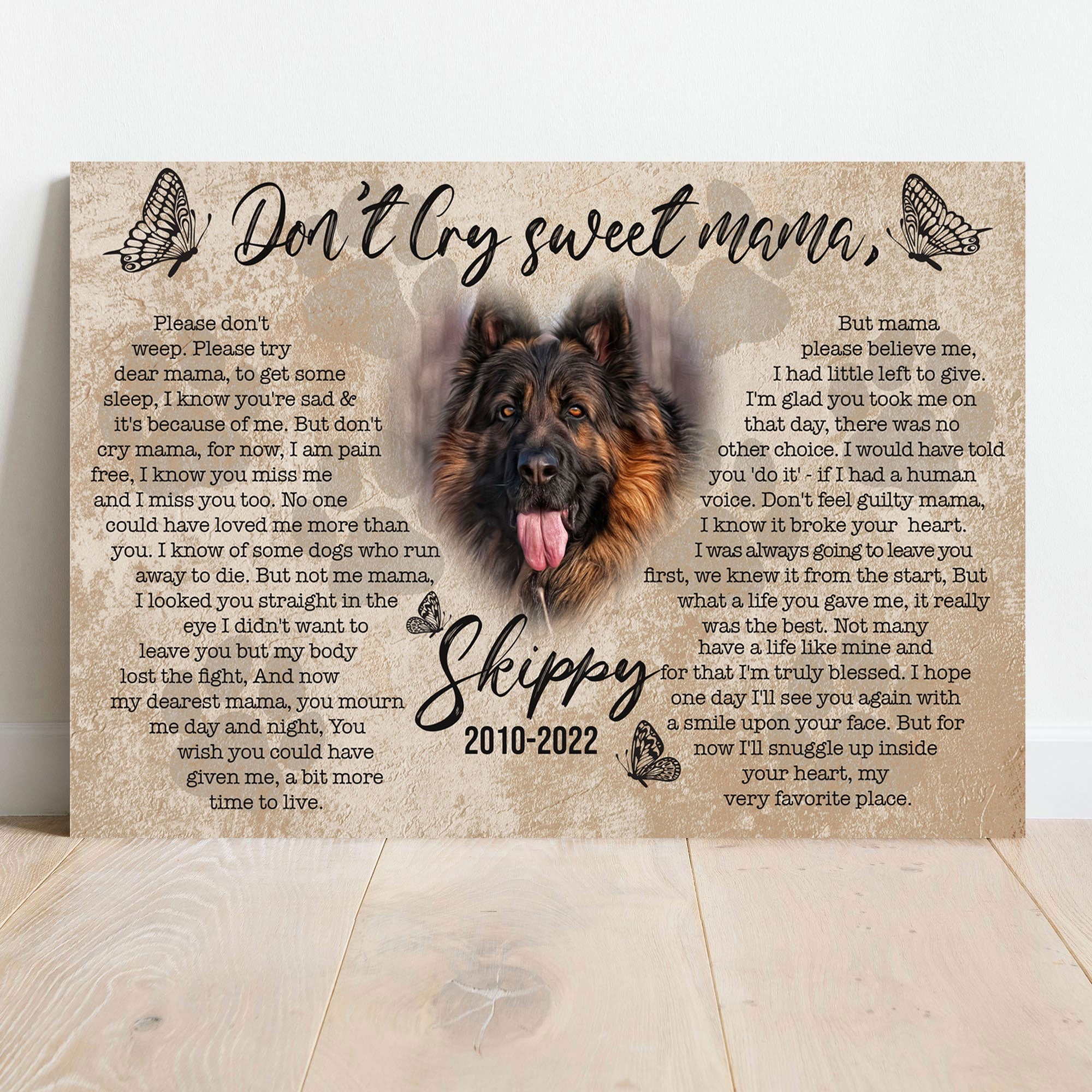Pet Don't Cry Sweet Mama Sign on sale at MyriadMart