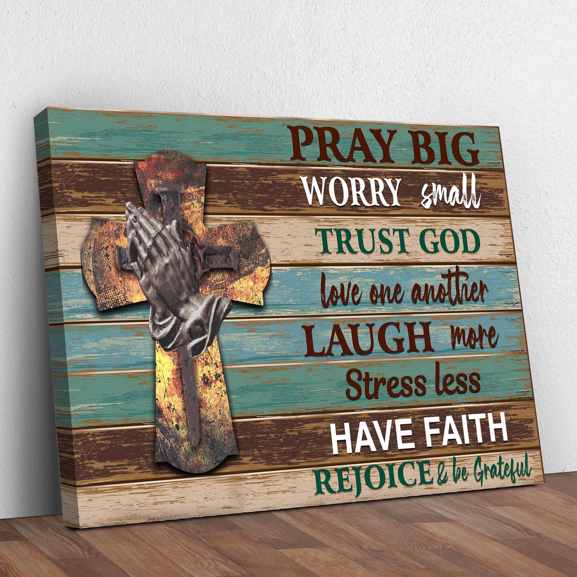 Pray Big Worry Small Sign on sale at MyriadMart