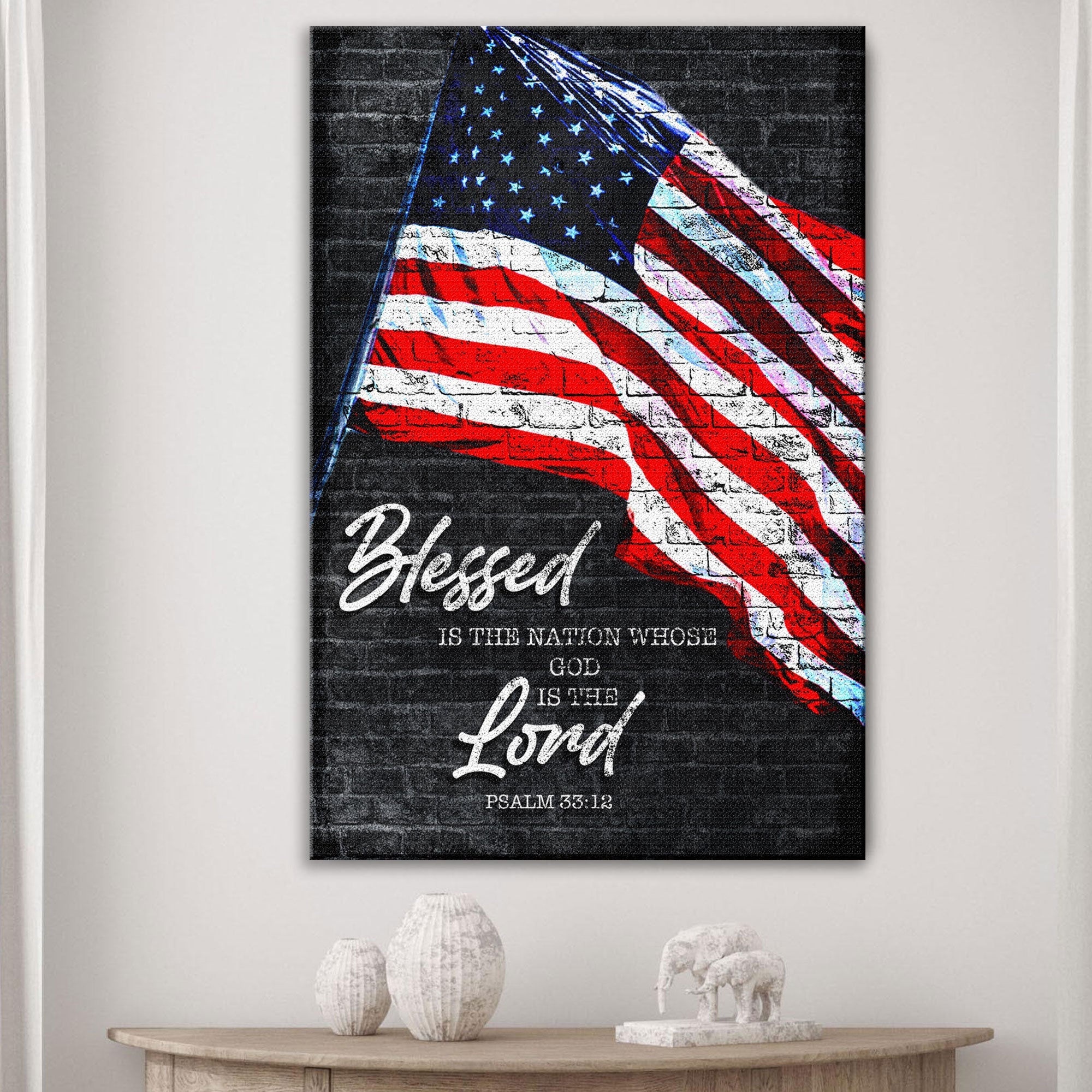 Psalm 33:12 - Blessed Is The Nation Sign on sale at MyriadMart