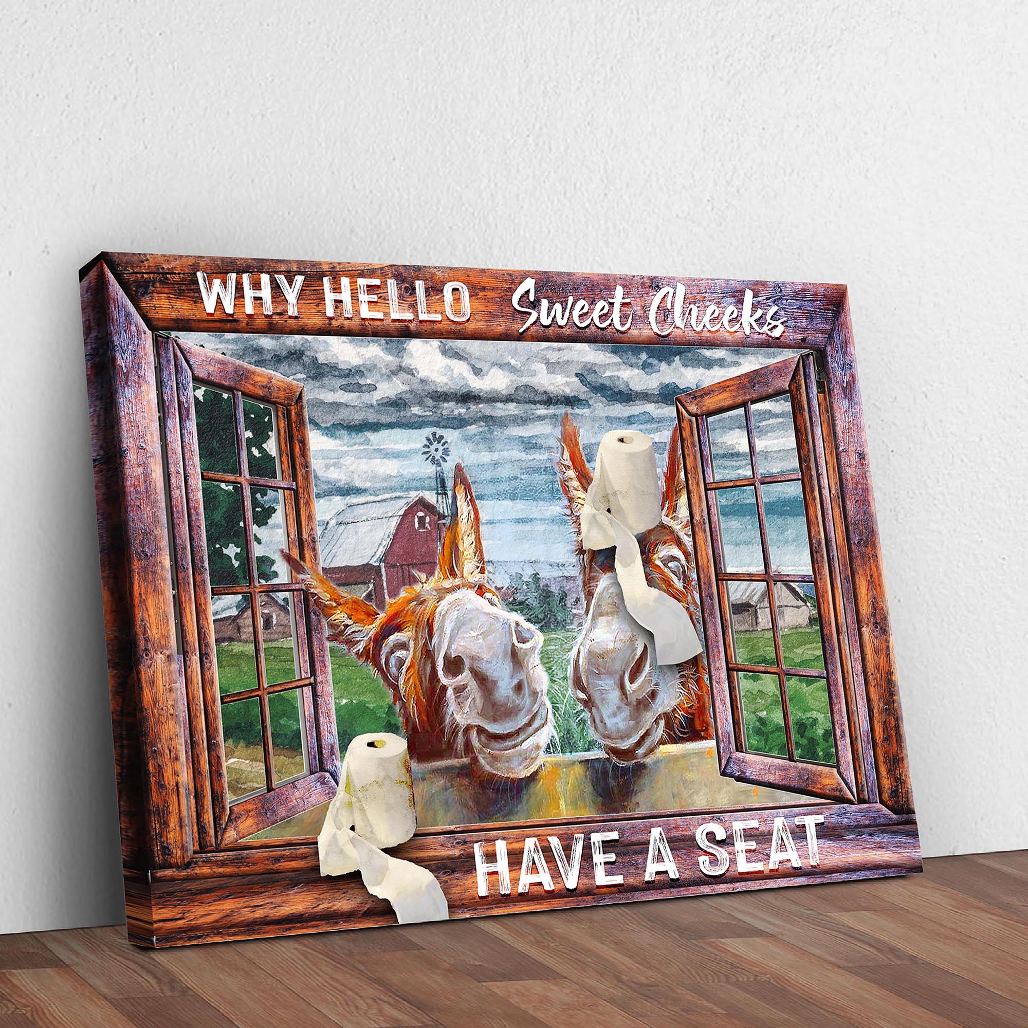 Have A Seat Sweet Cheeks Bathroom Sign II on sale at MyriadMart