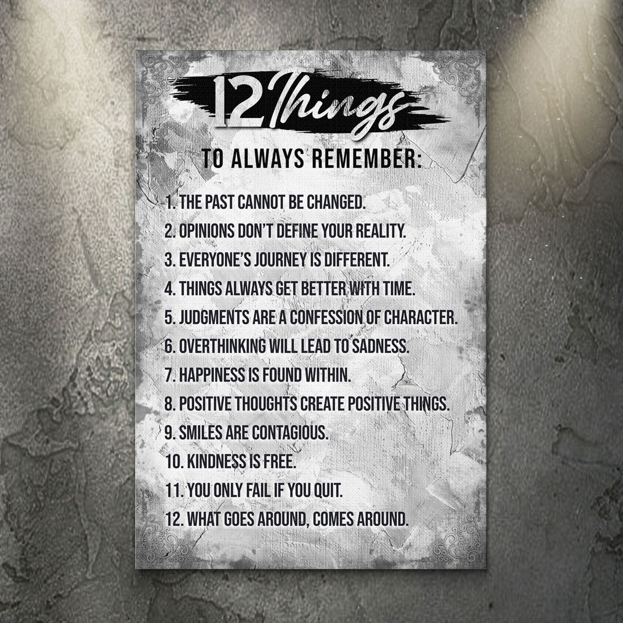 12 Things To Remember Sign on sale at MyriadMart