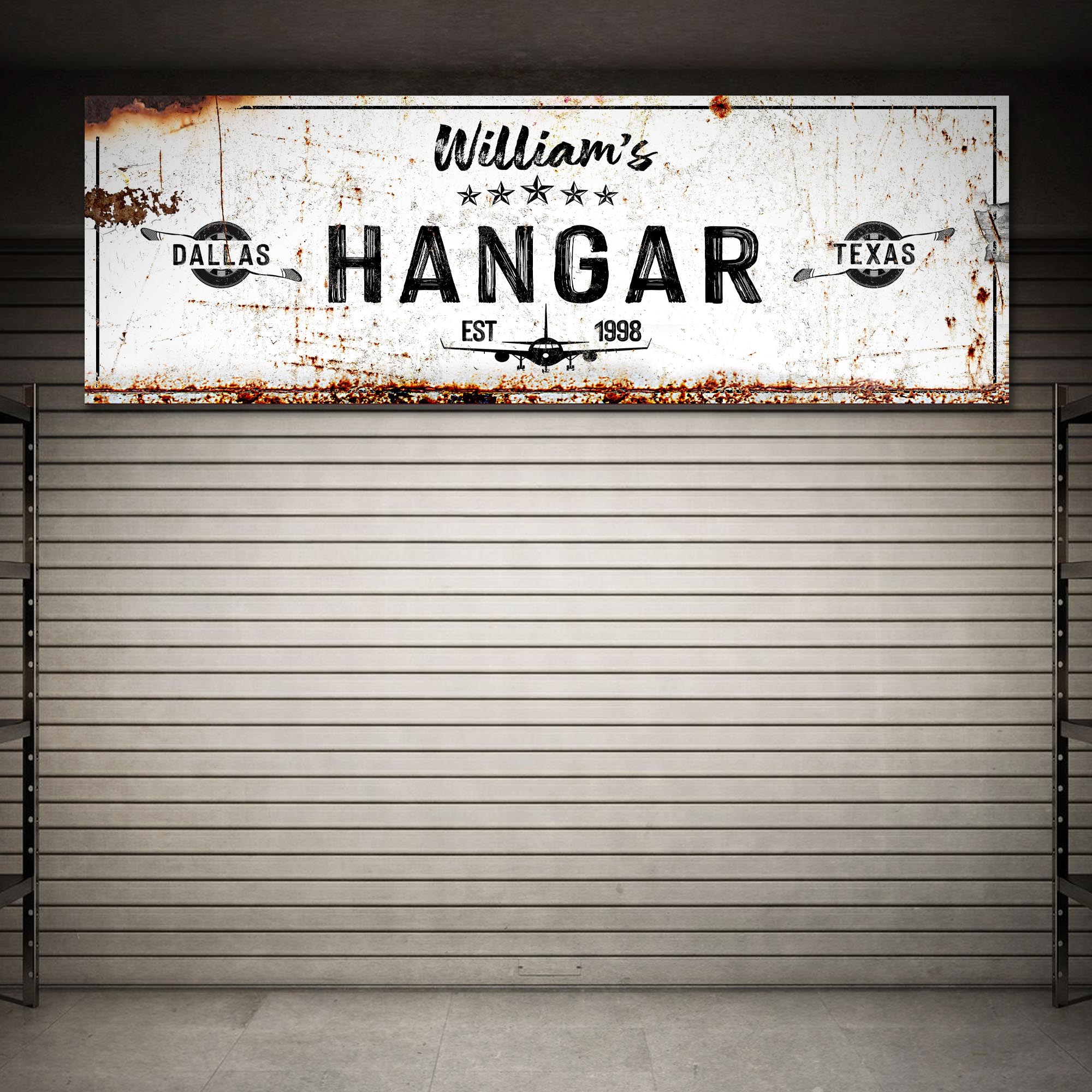Hangar Sign II on sale at MyriadMart