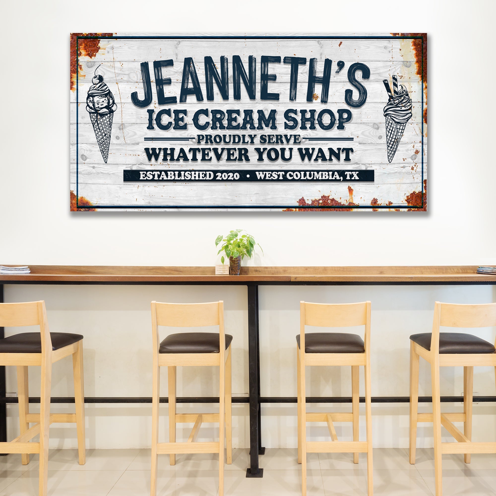Ice Cream Shop Sign on sale at MyriadMart