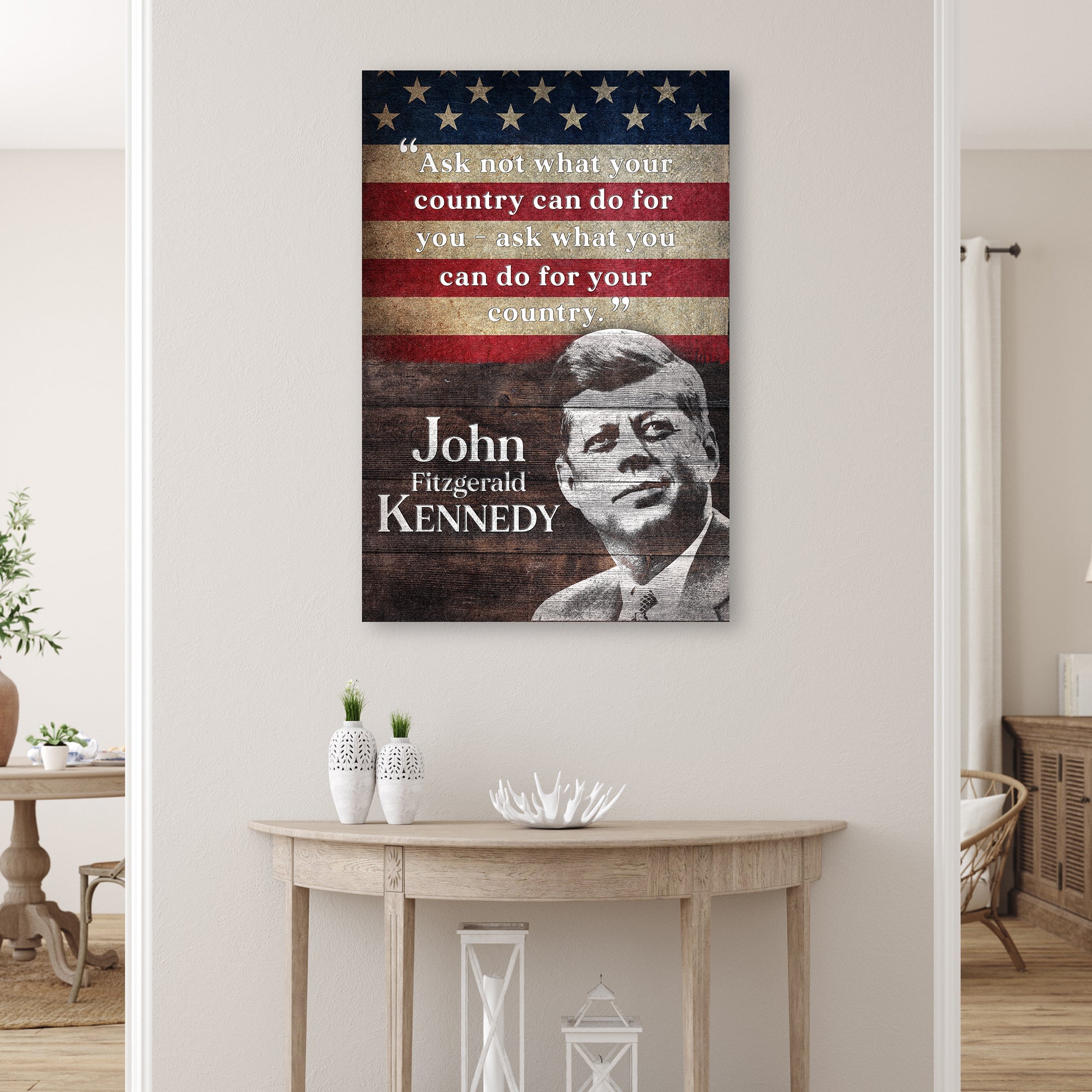 John F. Kennedy Inaugural Address Sign on sale at MyriadMart