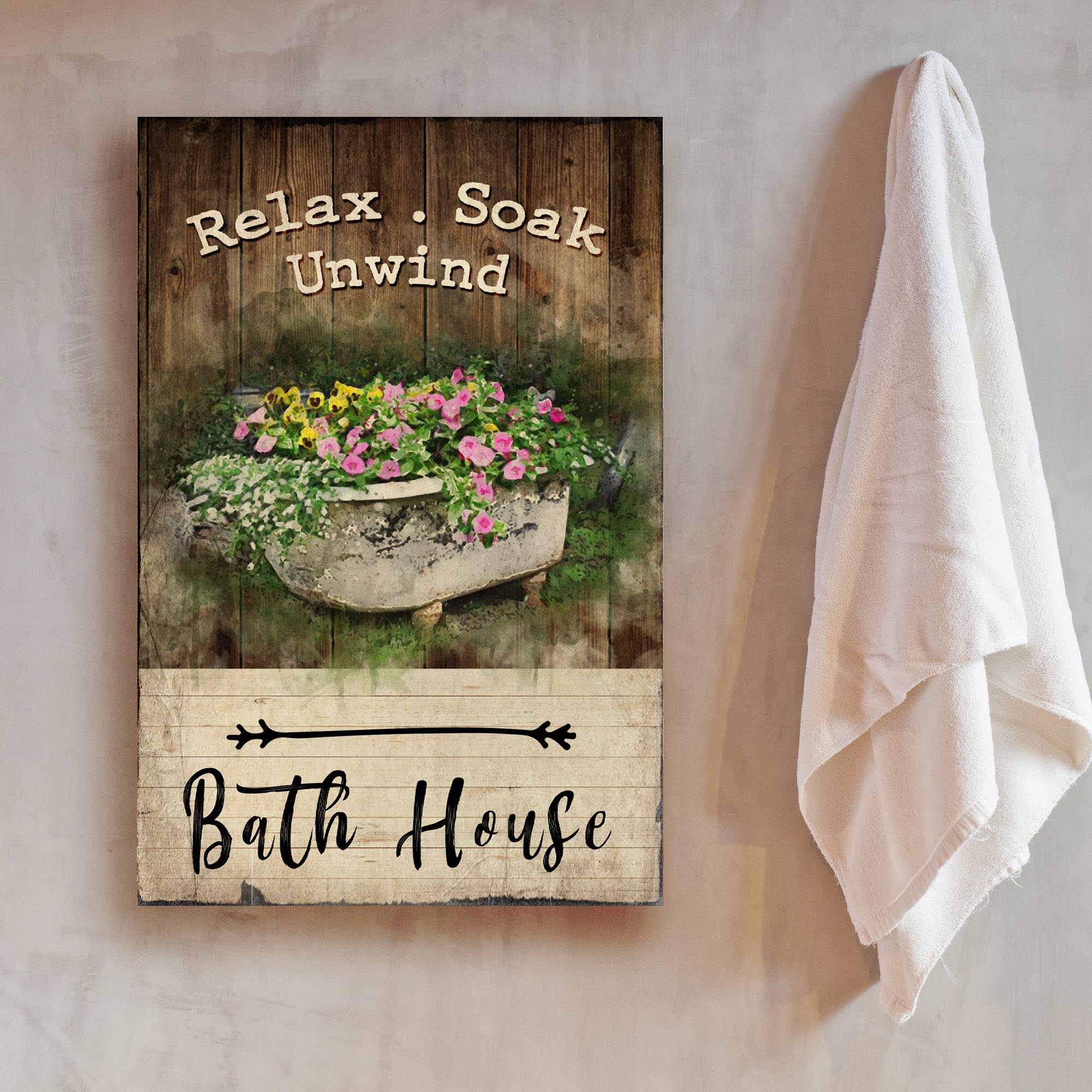 Relax Soak Unwind Sign VII on sale at MyriadMart