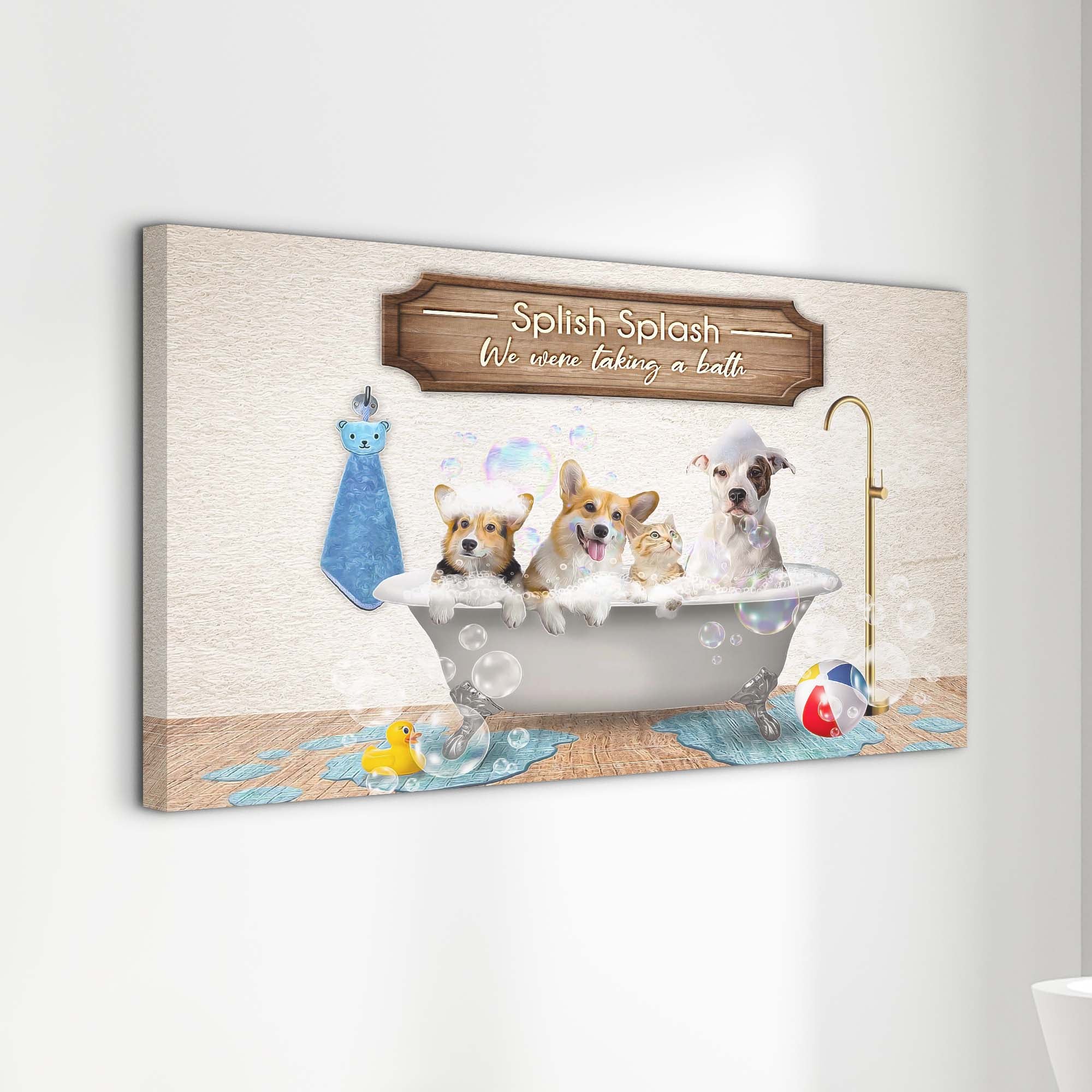 Splish Splash We Were Taking A Bath Sign on sale at MyriadMart