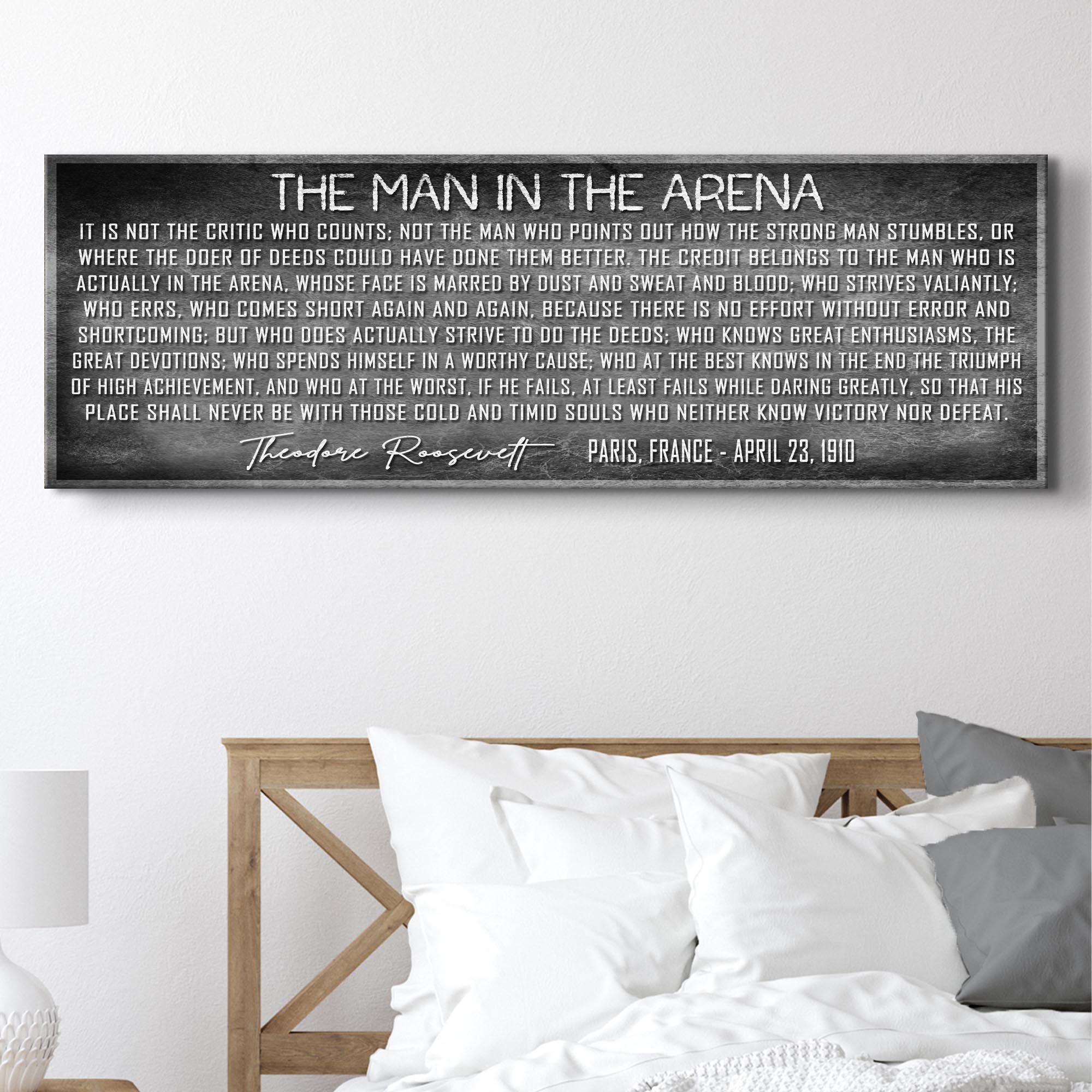 The Man In The Arena Sign VII on sale at MyriadMart