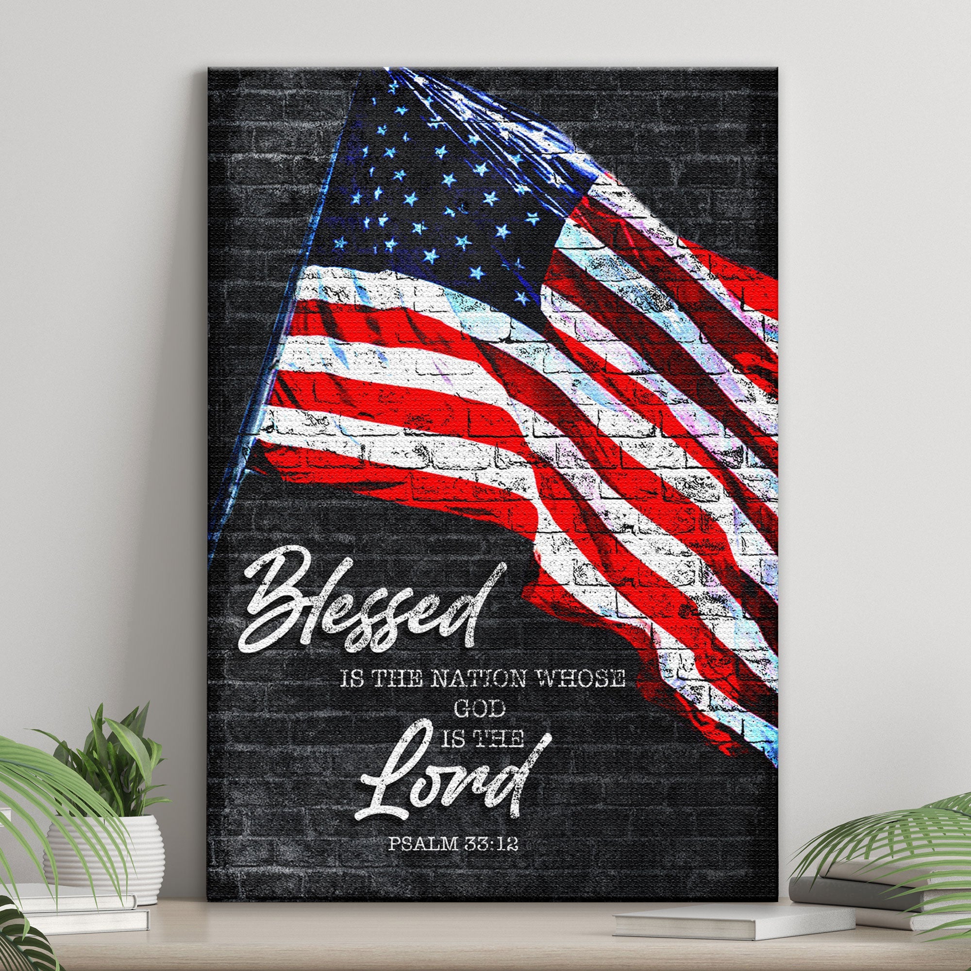 Psalm 33:12 - Blessed Is The Nation Sign on sale at MyriadMart