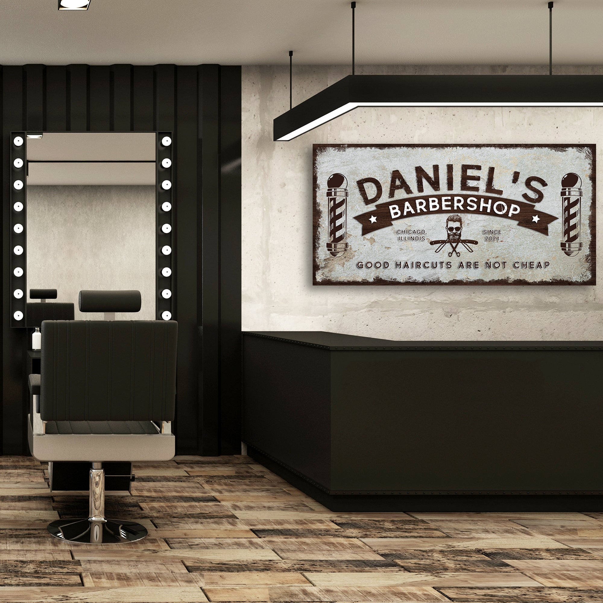 Barbershop Sign on sale at MyriadMart