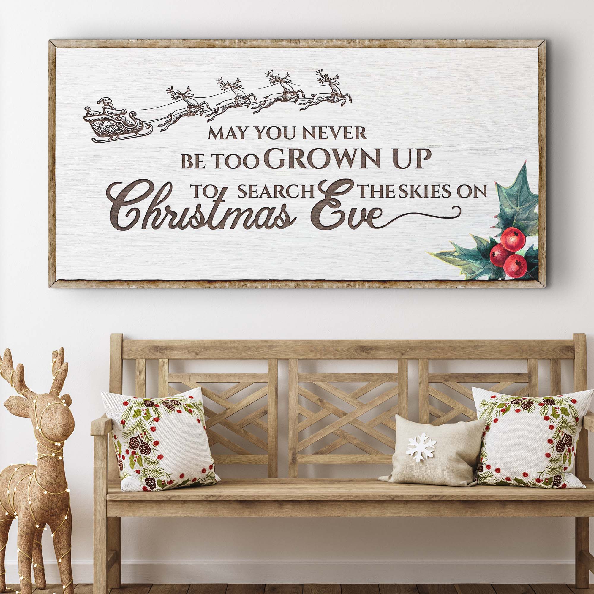 Christmas Eve Farmhouse Sign on sale at MyriadMart