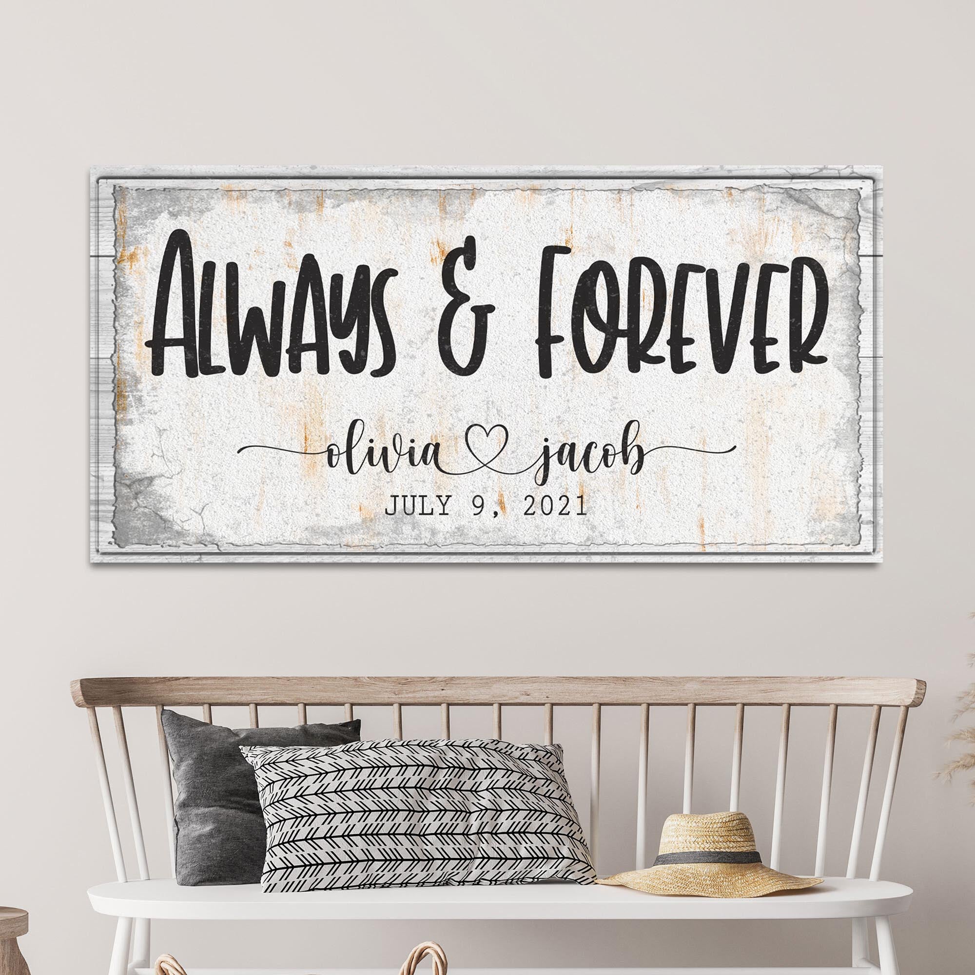 Always And Forever Couple Sign on sale at MyriadMart