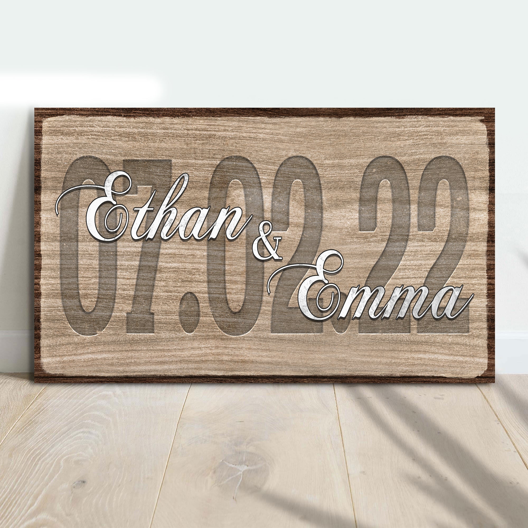 Couple Wedding Date Sign on sale at MyriadMart