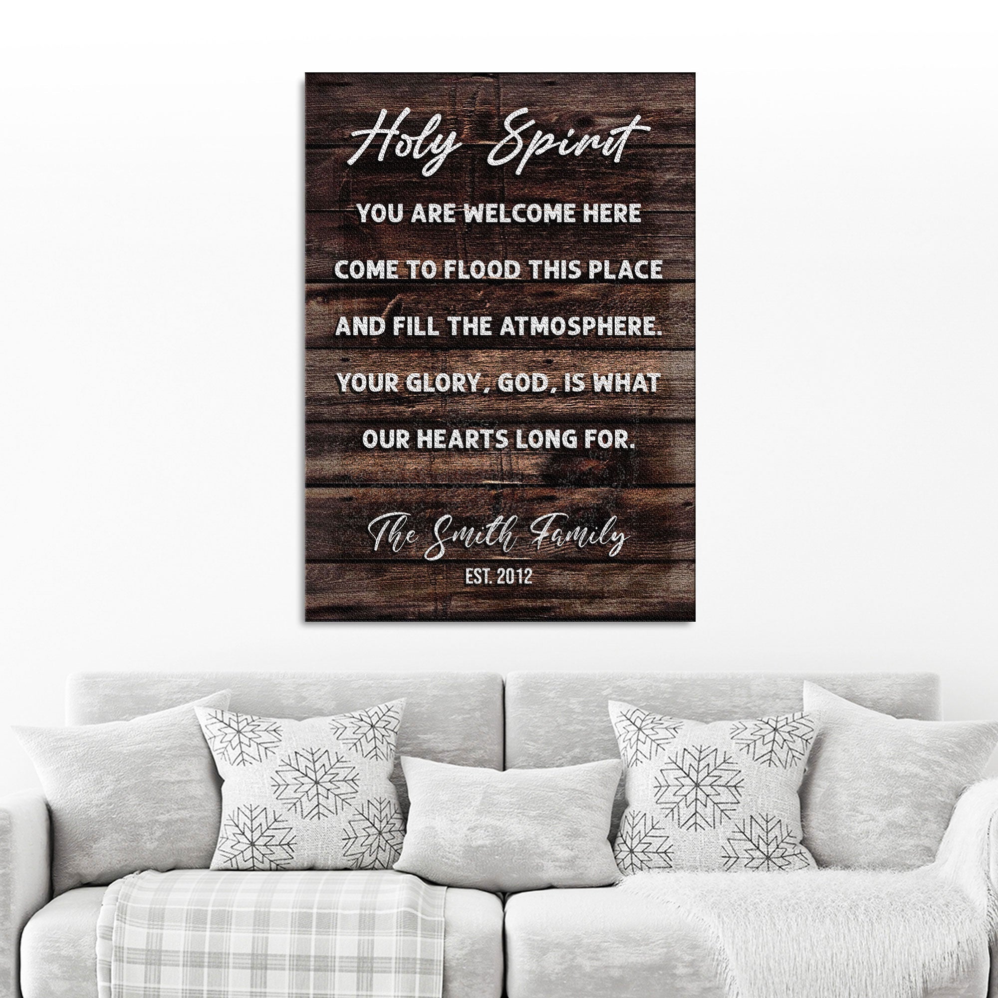 Holy Spirit You Are Welcome Here Sign on sale at MyriadMart