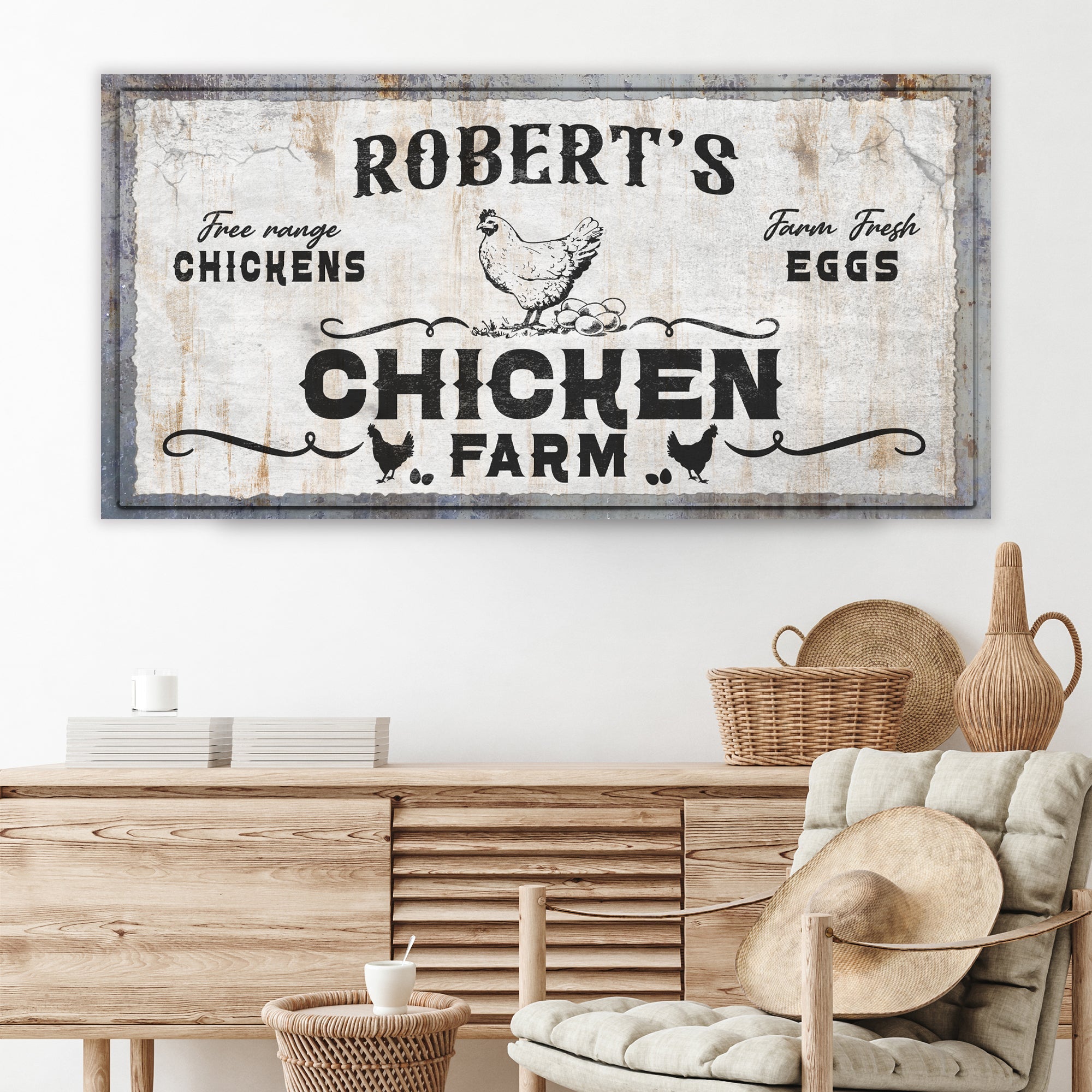Free Range Chicken Farm Sign on sale at MyriadMart