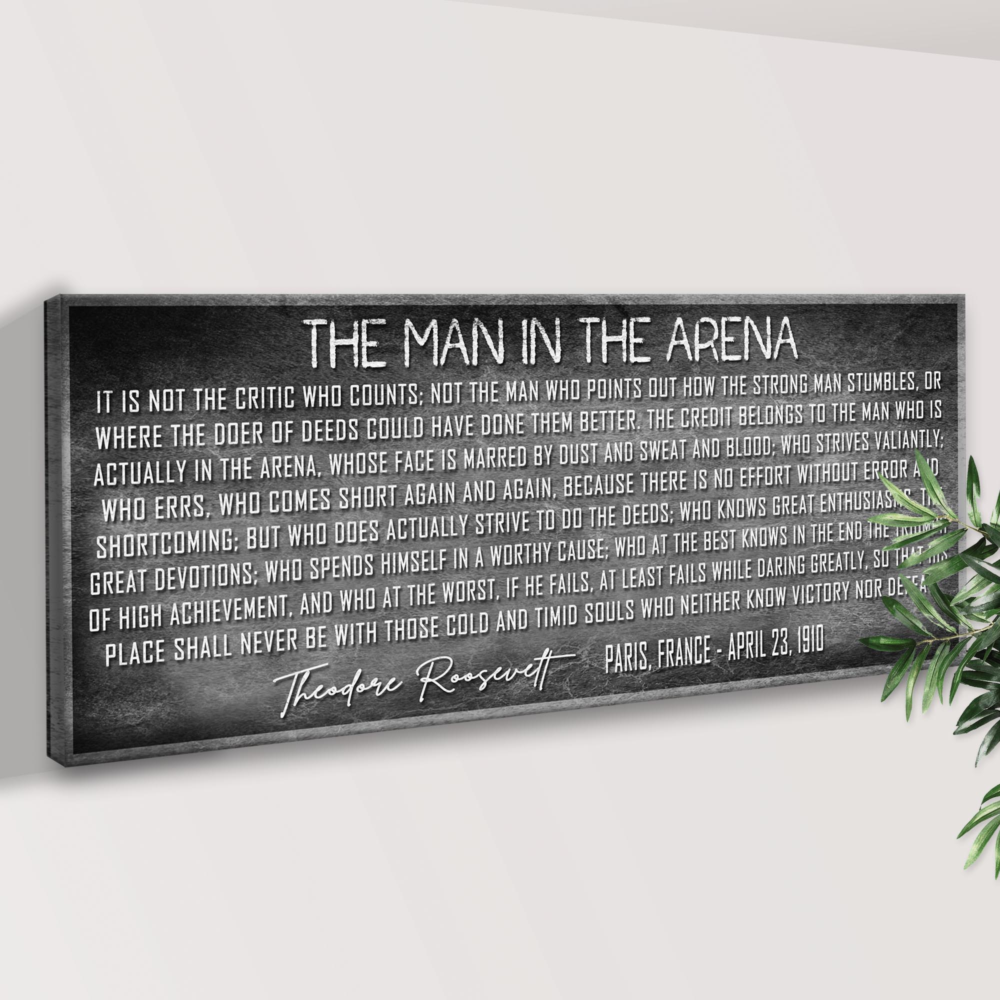 The Man In The Arena Sign VII on sale at MyriadMart