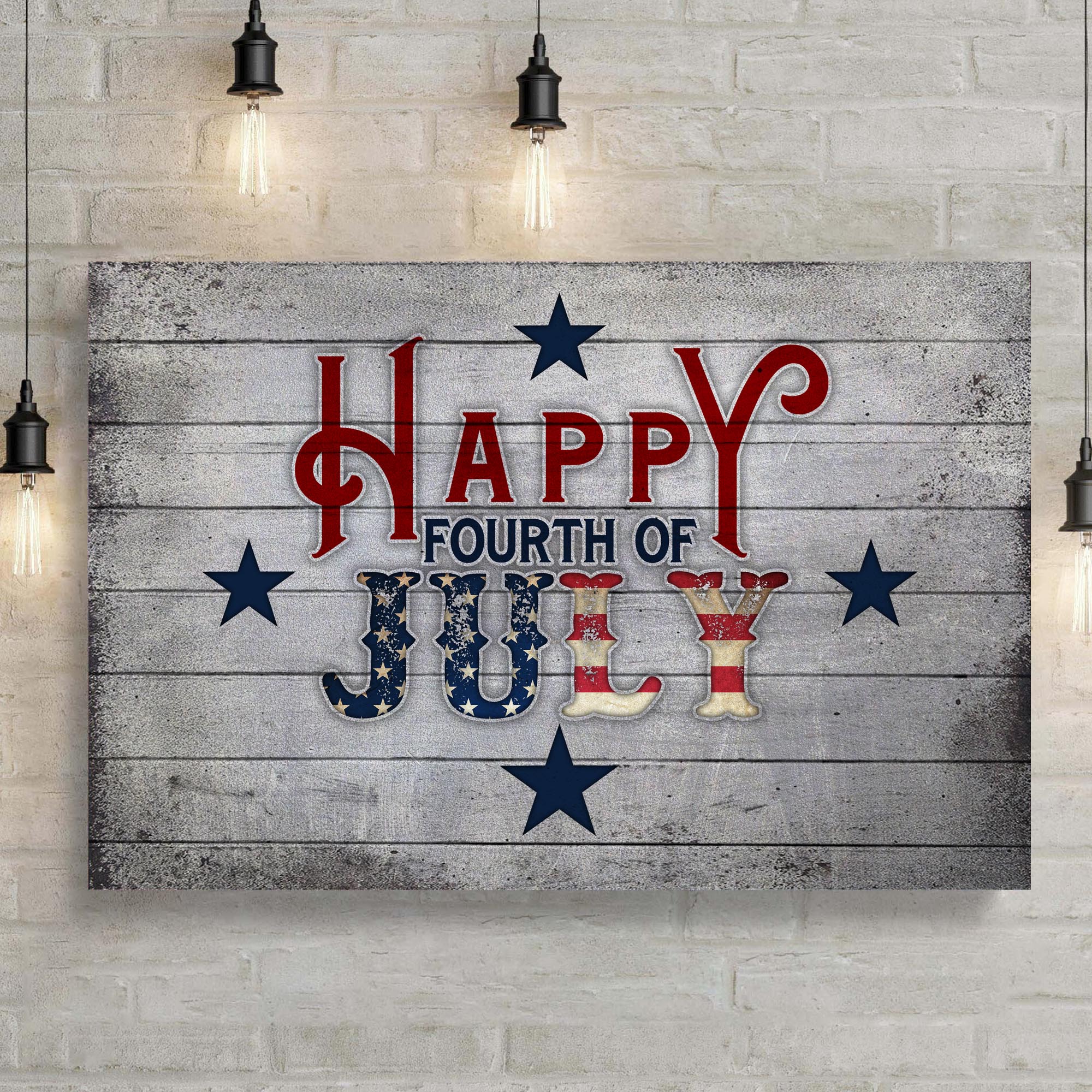 Happy Fourth Of July Sign on sale at MyriadMart