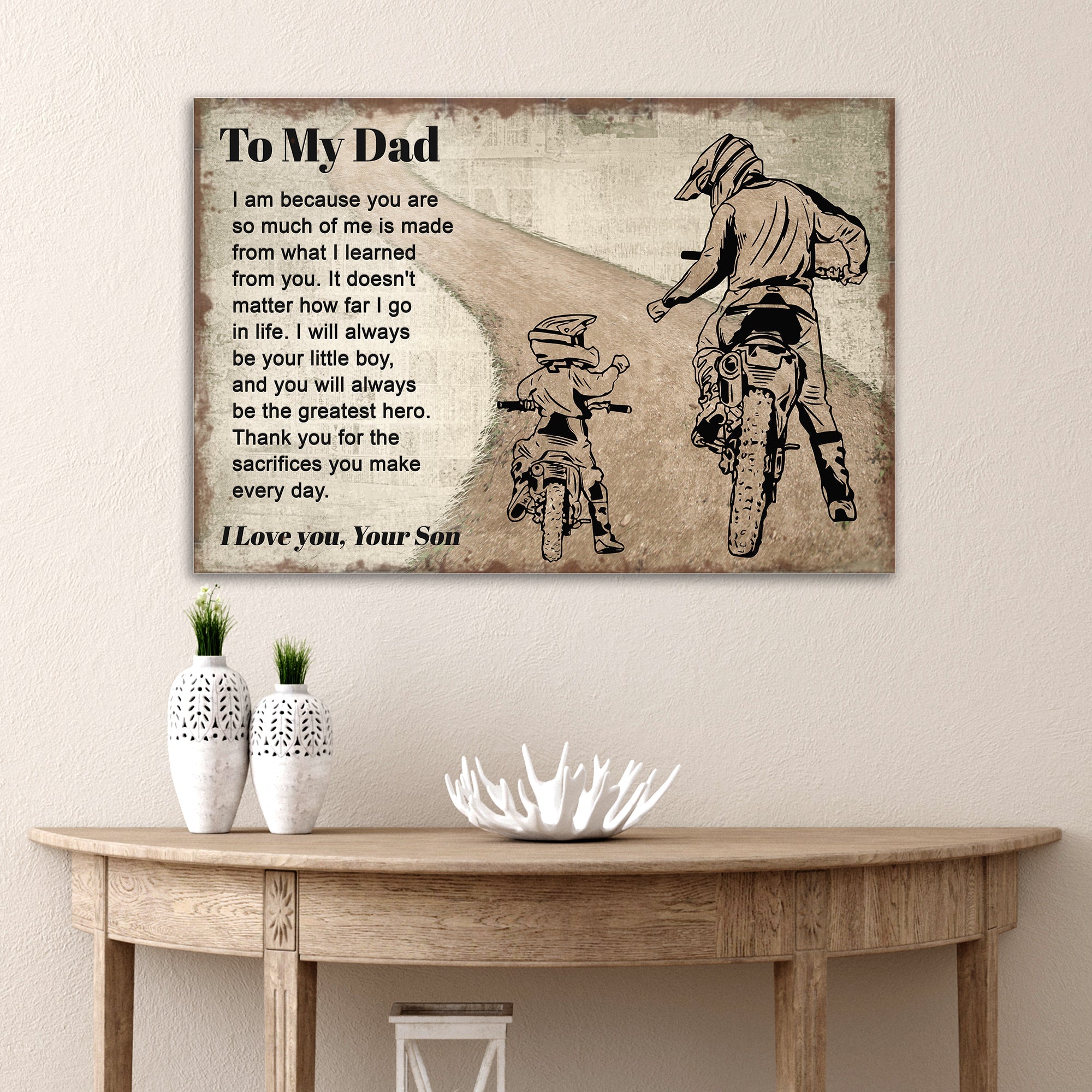 You Will Always Be The Greatest Hero Happy Father's Day Sign on sale at MyriadMart