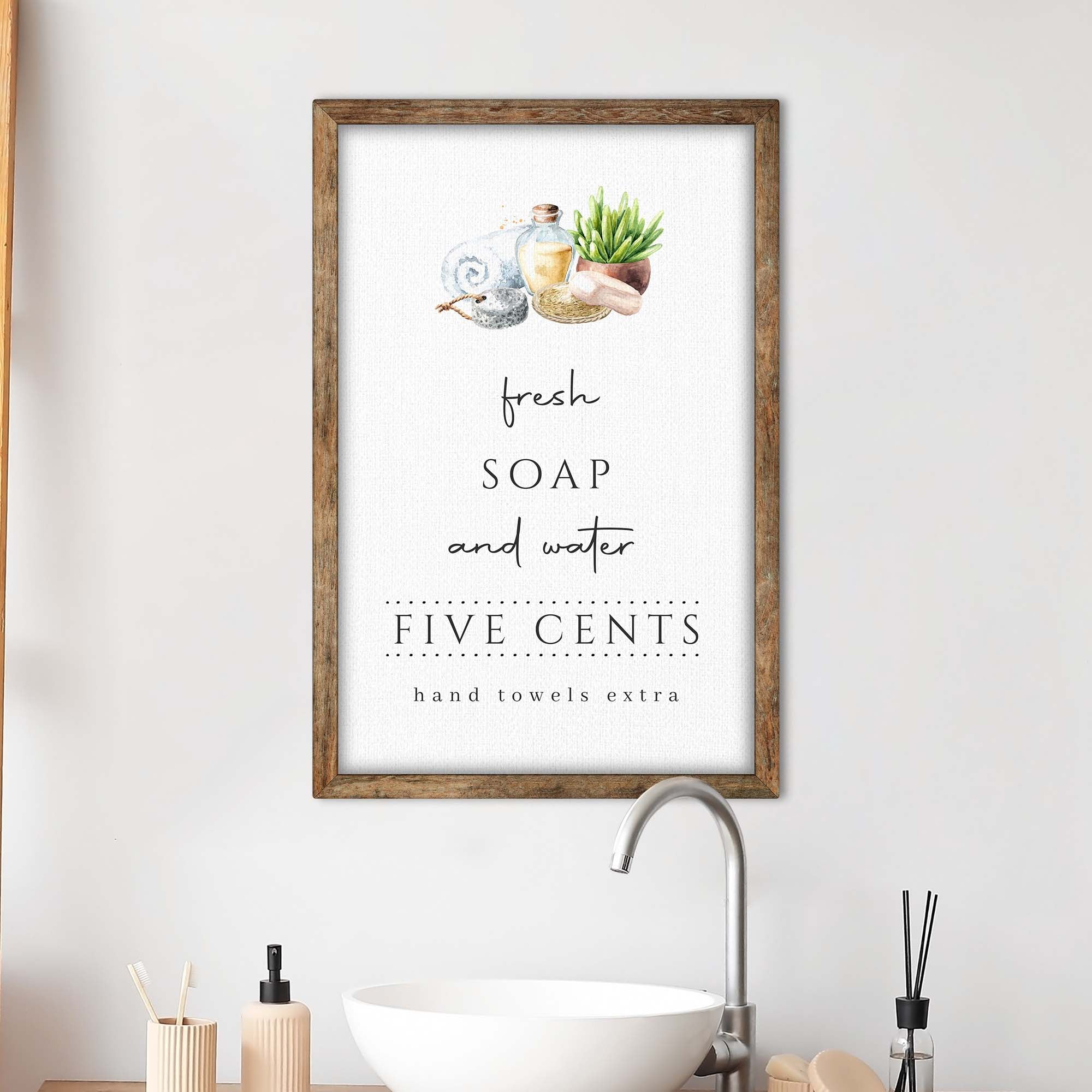 Fresh Soap And Water Bathroom Sign III on sale at MyriadMart