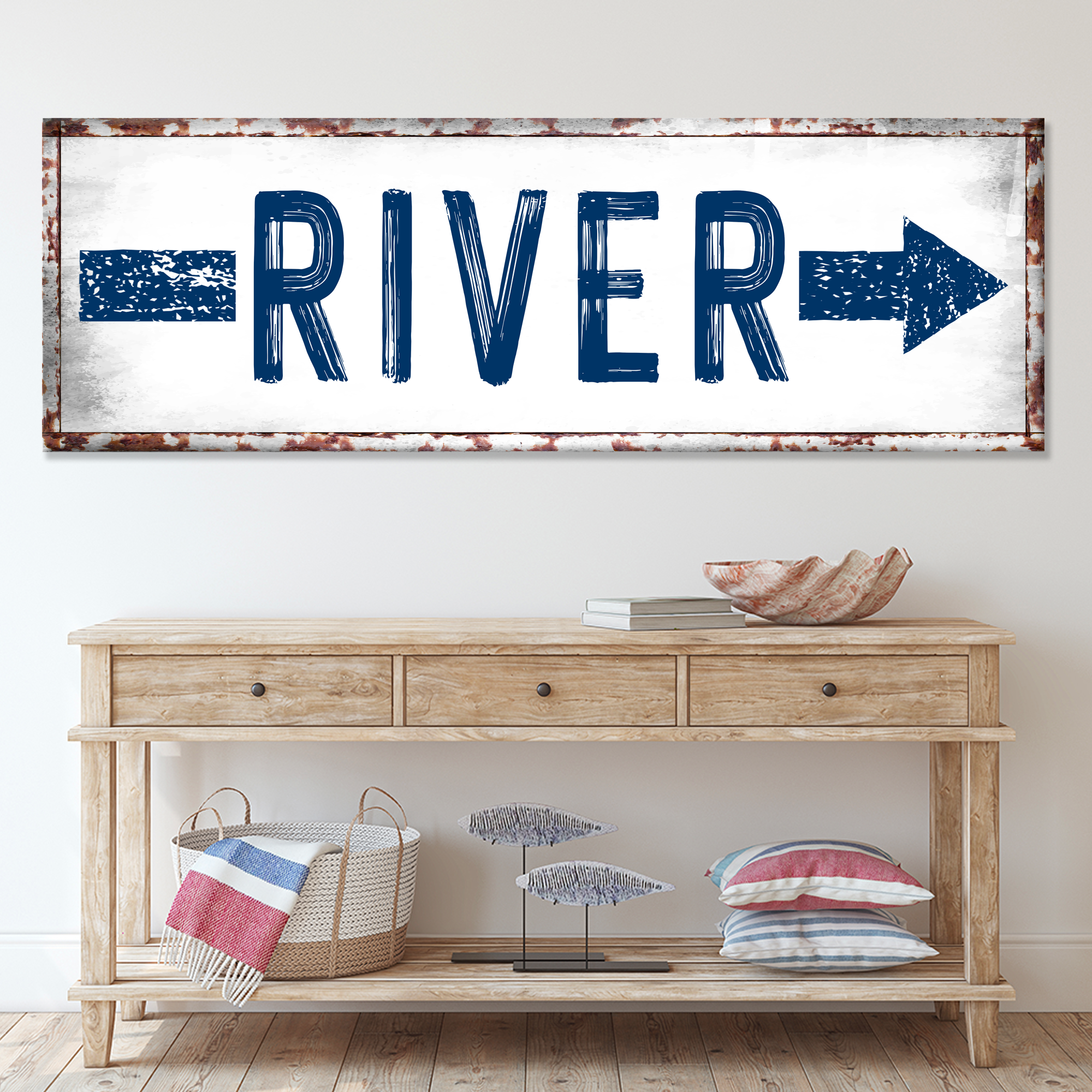 River Arrow Sign on sale at MyriadMart
