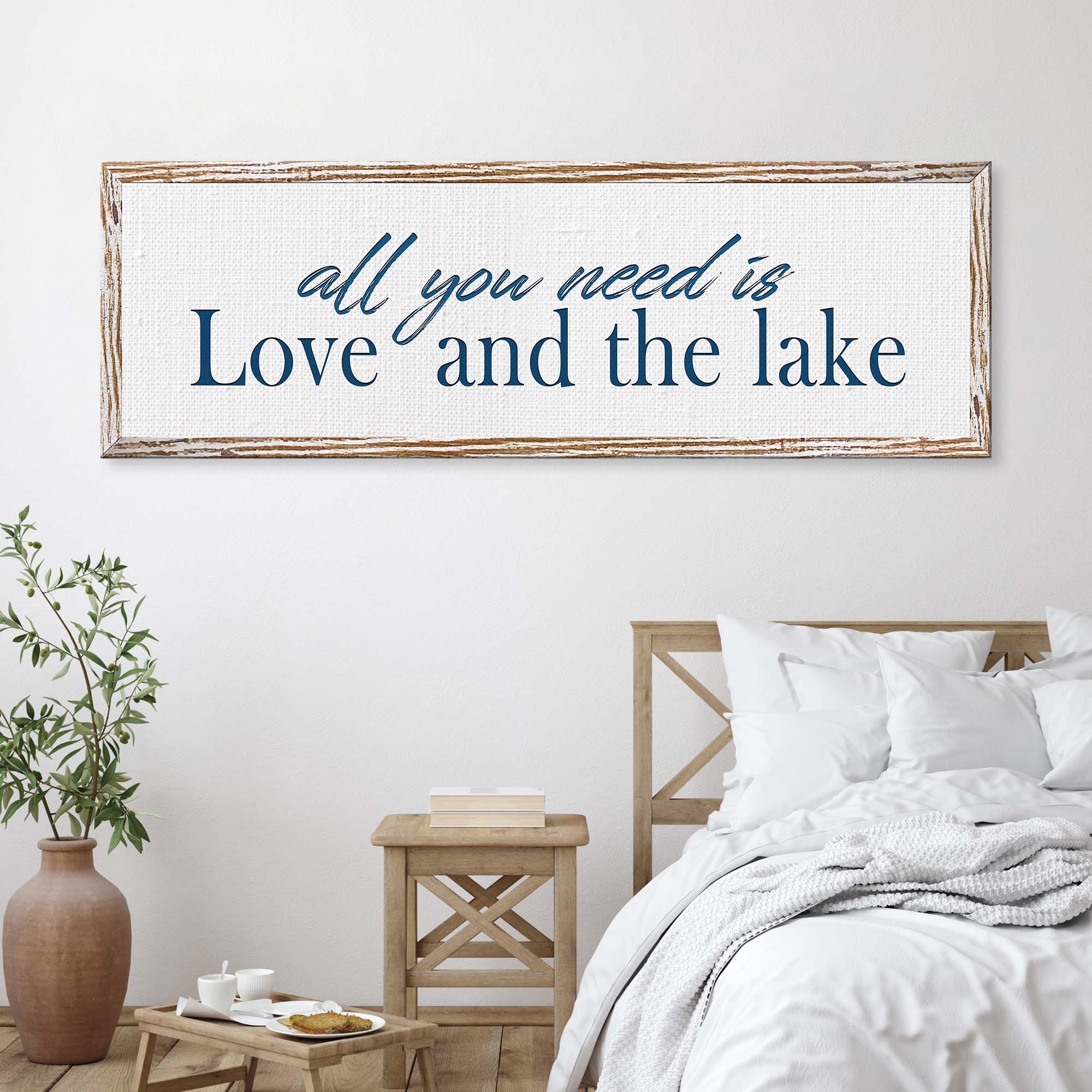 Love And The Lake Sign on sale at MyriadMart