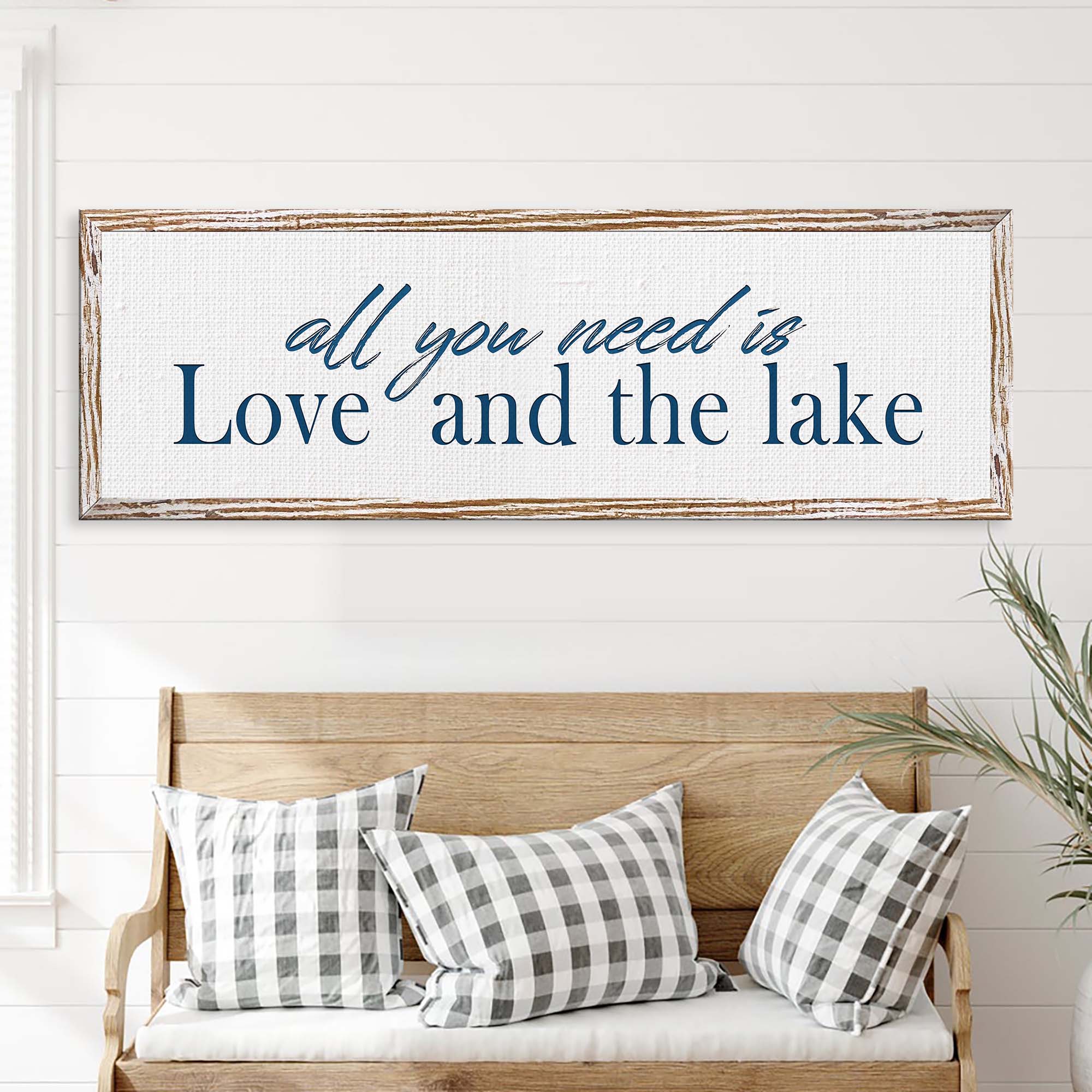 Love And The Lake Sign on sale at MyriadMart