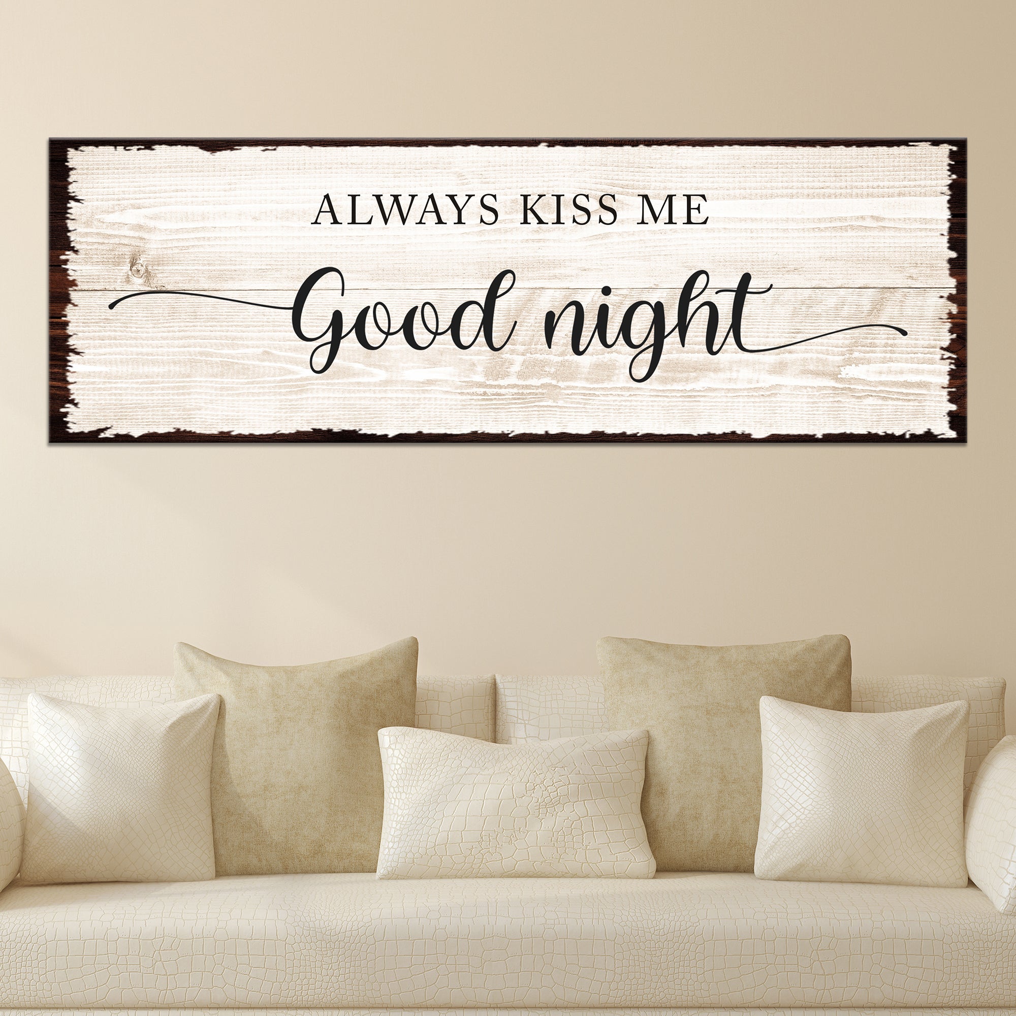 Always Kiss Me Good Night Couple Sign on sale at MyriadMart