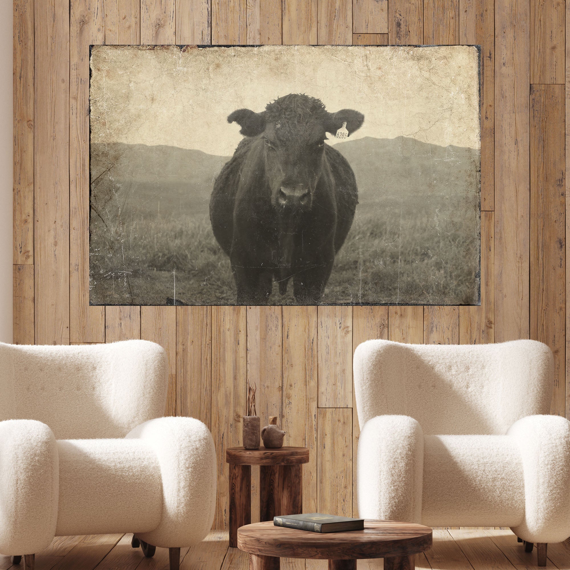Vintage Angus Portrait Canvas Wall Art on sale at MyriadMart