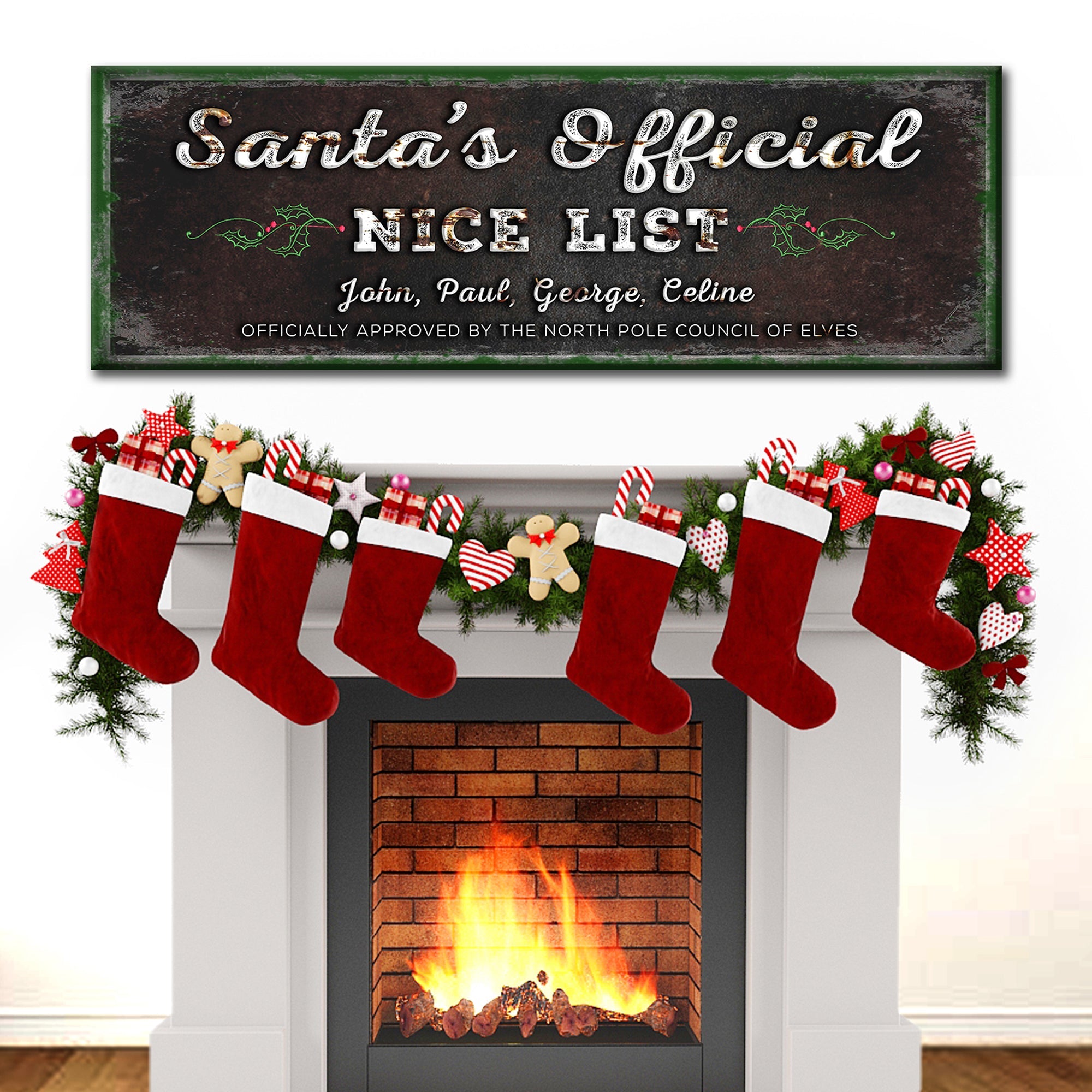 Santa's Official Nice List Sign on sale at MyriadMart