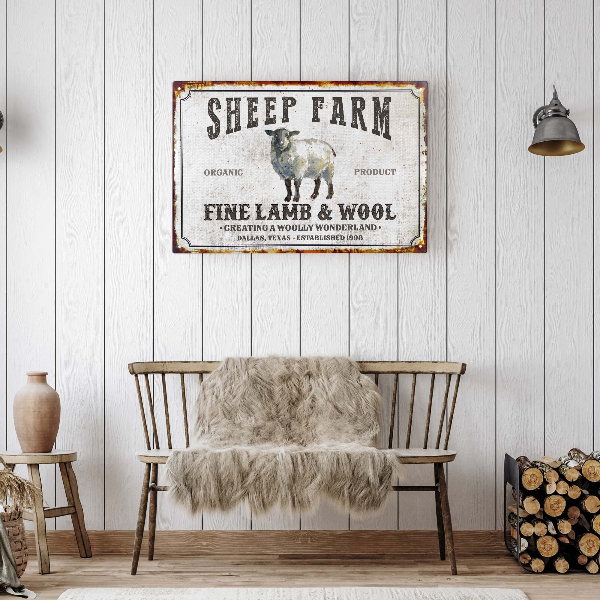 Sheep Farm Sign V on sale at MyriadMart
