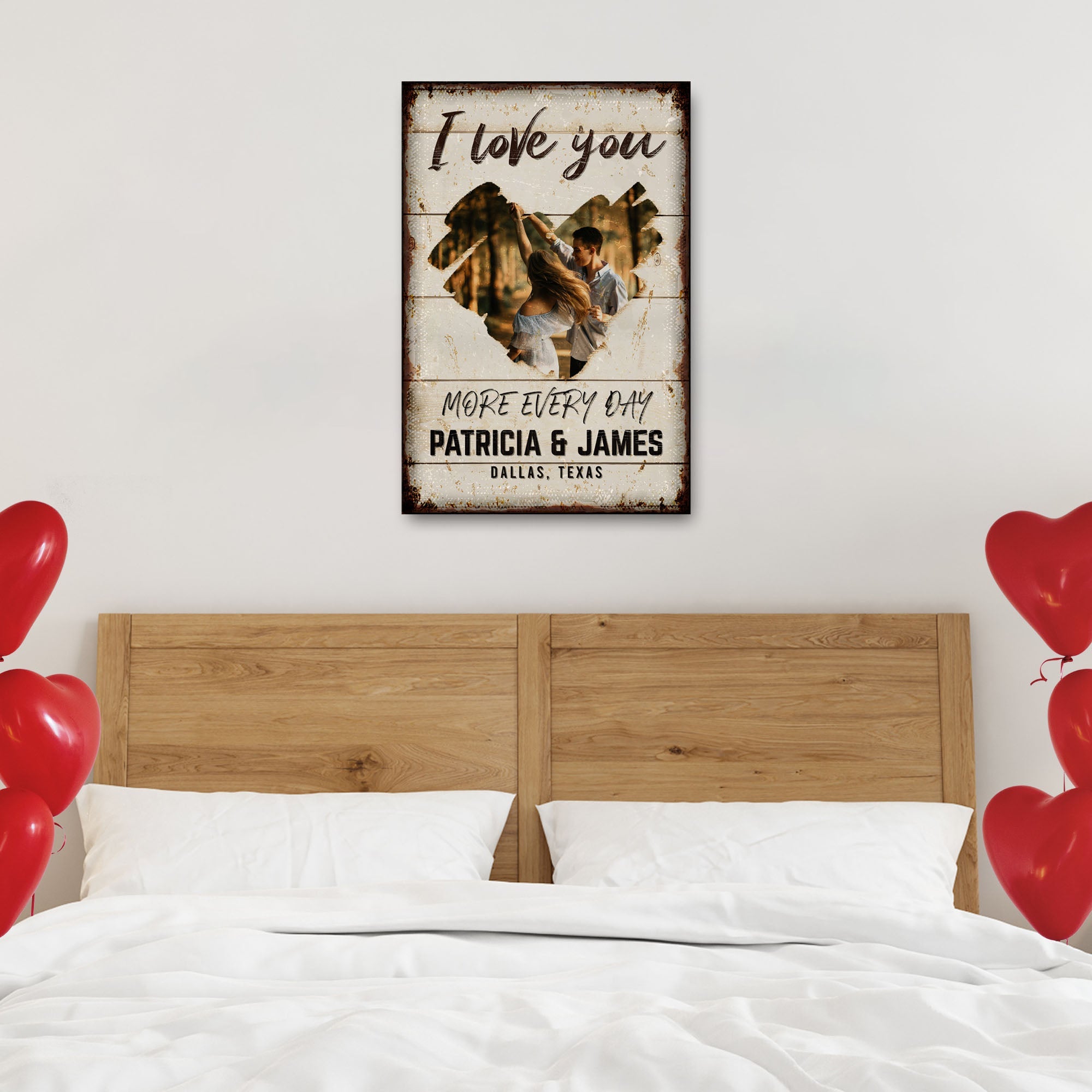 I Love You More Every Day Rustic Sign on sale at MyriadMart
