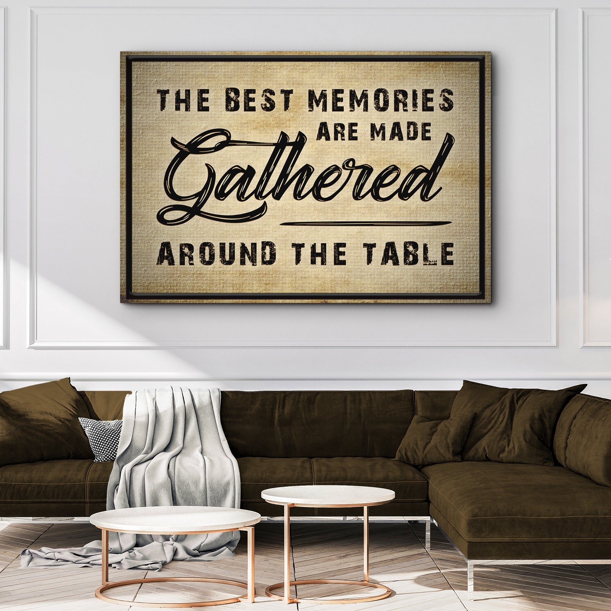 The Best Memories Are Made Gathered Around The Table Sign III on sale at MyriadMart