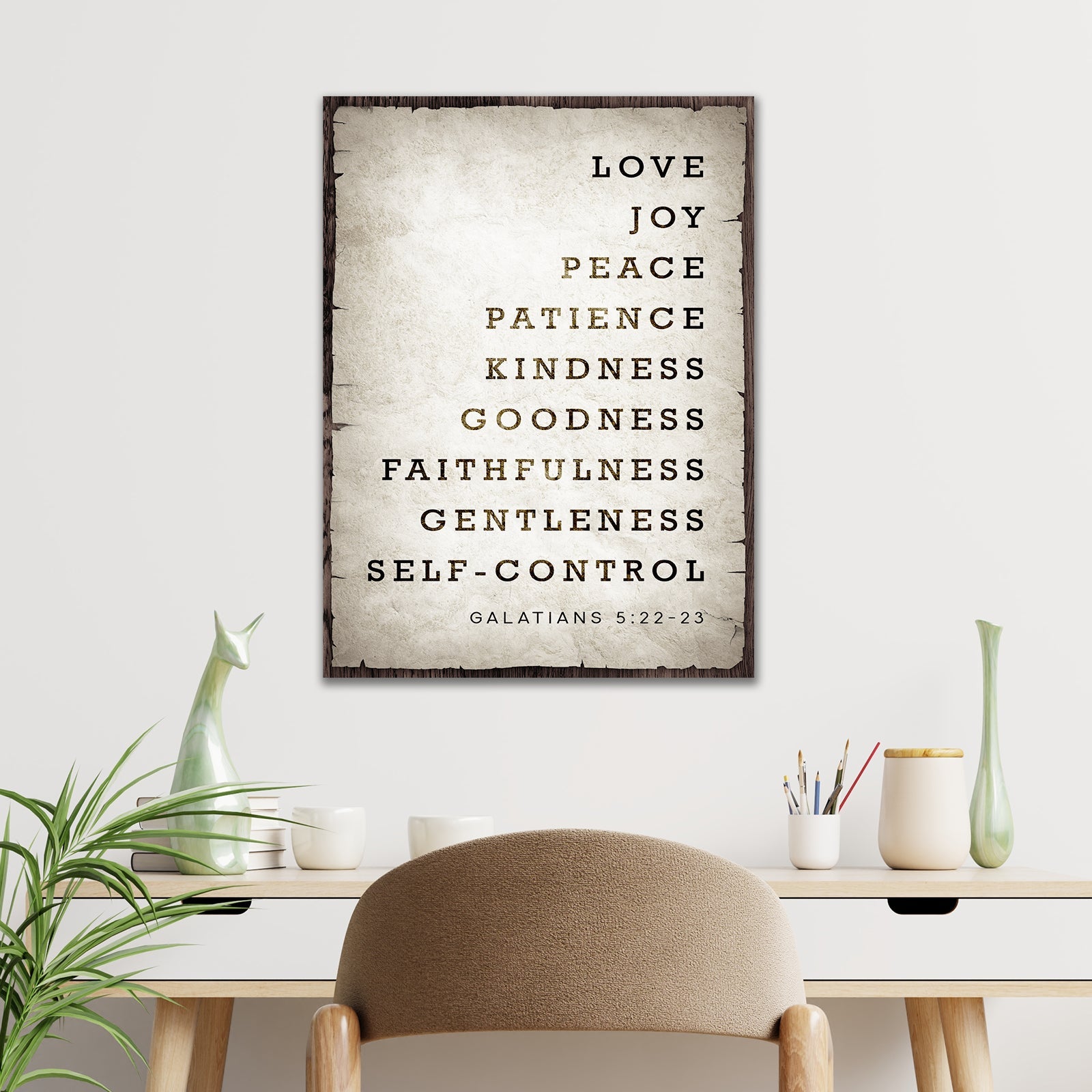 Galatians 5:22-23 - The Fruit Of The Spirit Sign IV on sale at MyriadMart