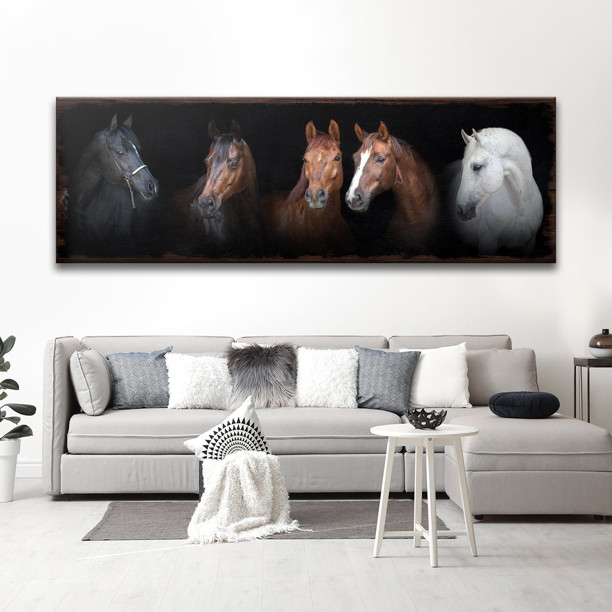 A Family Of Horses Canvas Wall Art on sale at MyriadMart