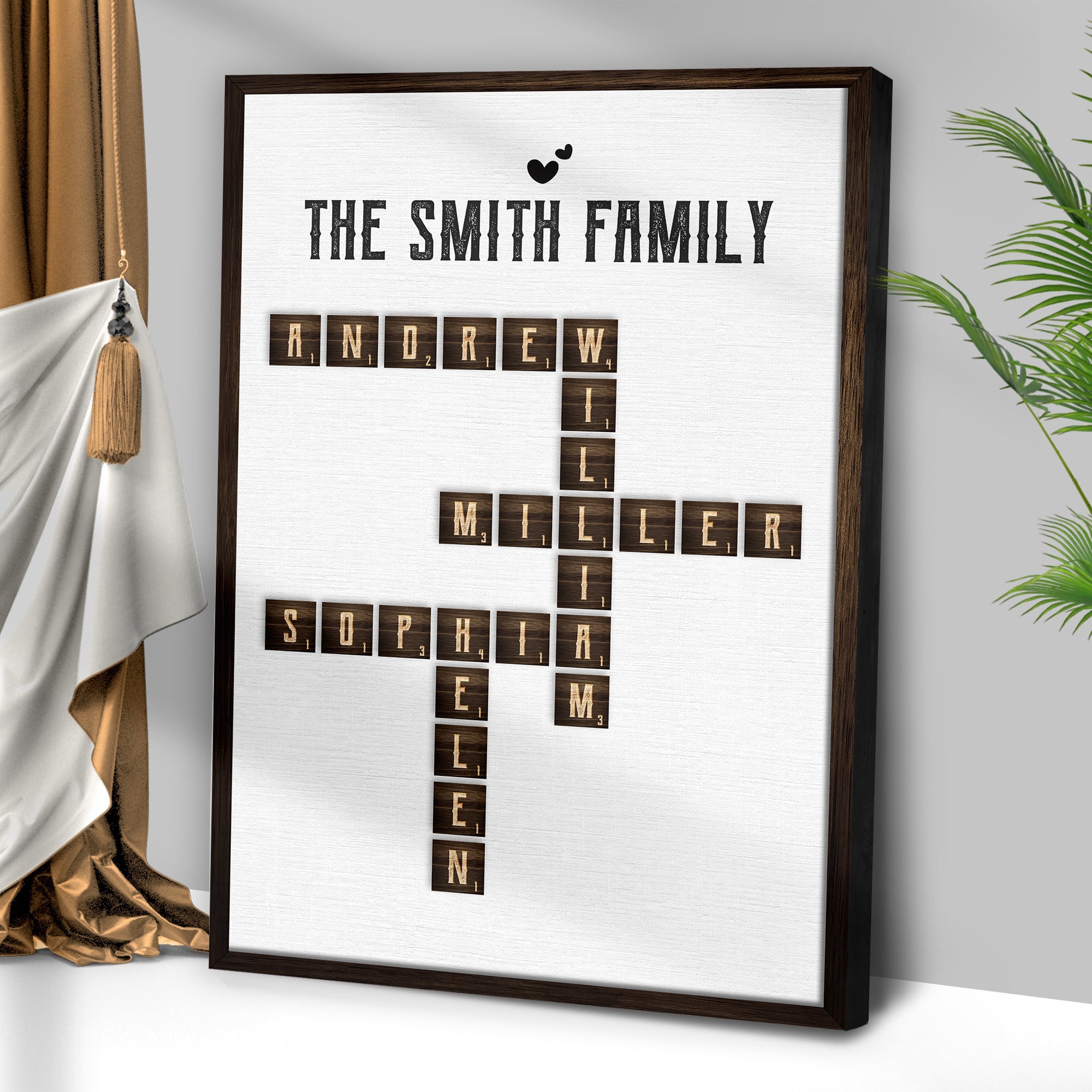 Scrabble Family Name Sign on sale at MyriadMart