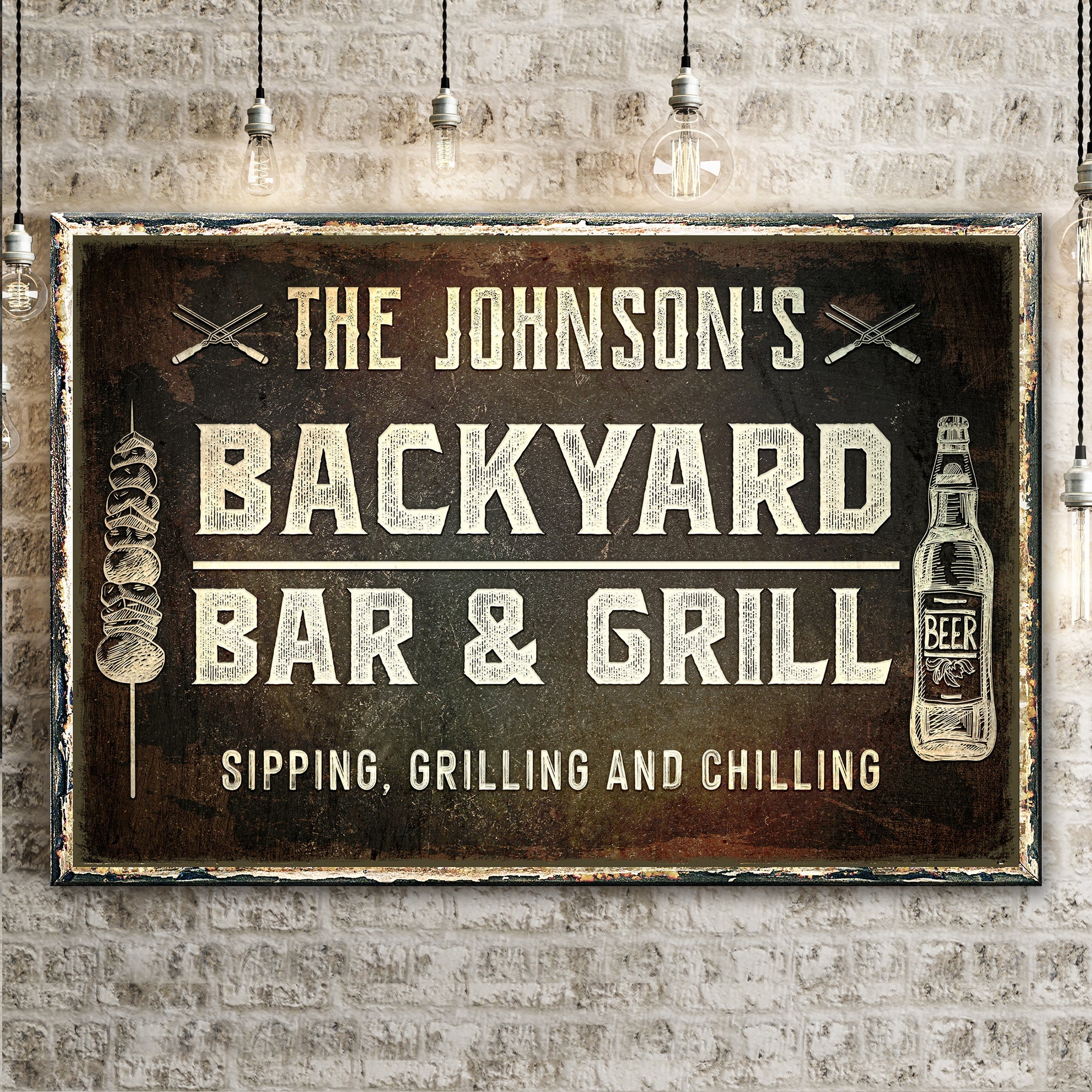Backyard Bar And Grill Sign on sale at MyriadMart