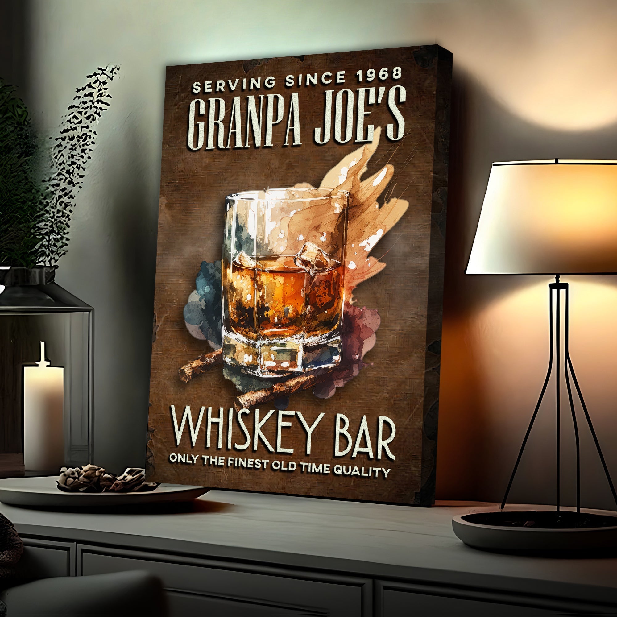 Only The Finest Whiskey Bar Sign on sale at MyriadMart