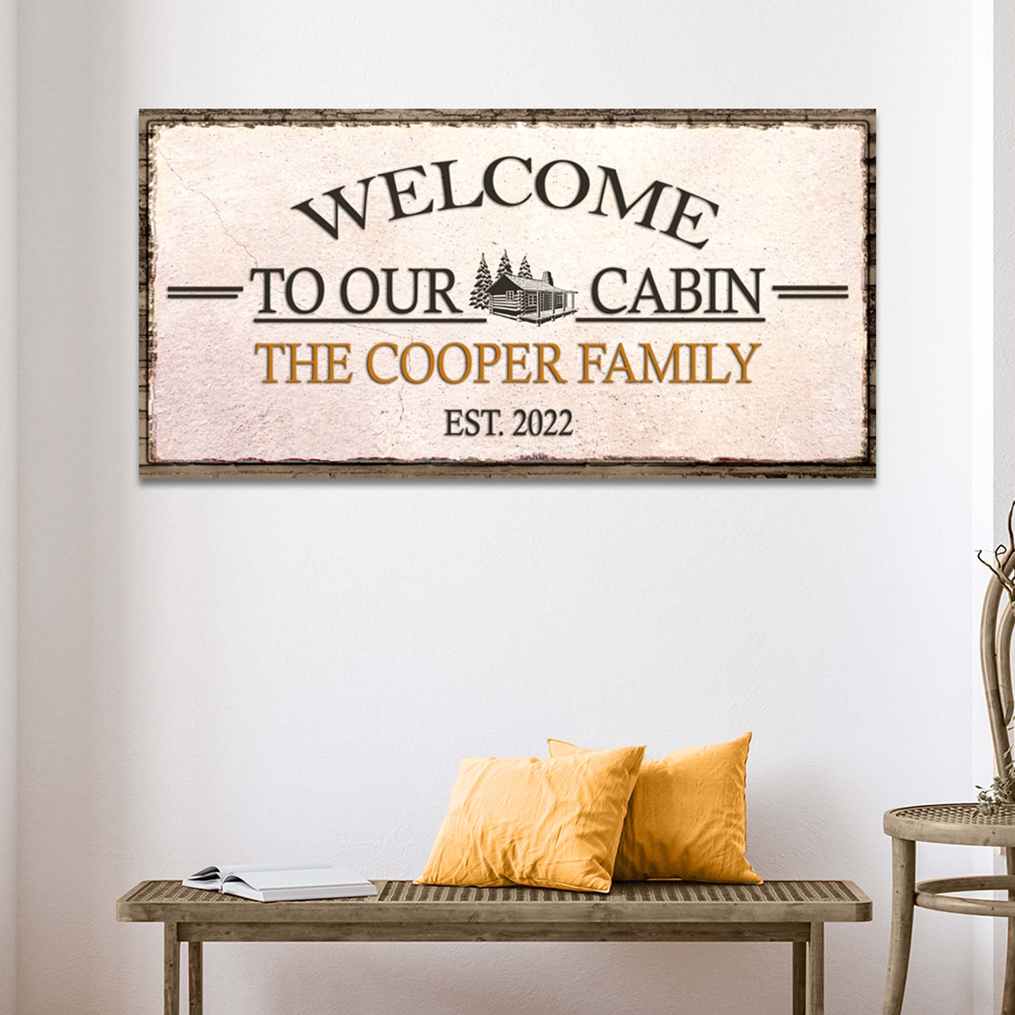 Welcome To Our Cabin Sign on sale at MyriadMart