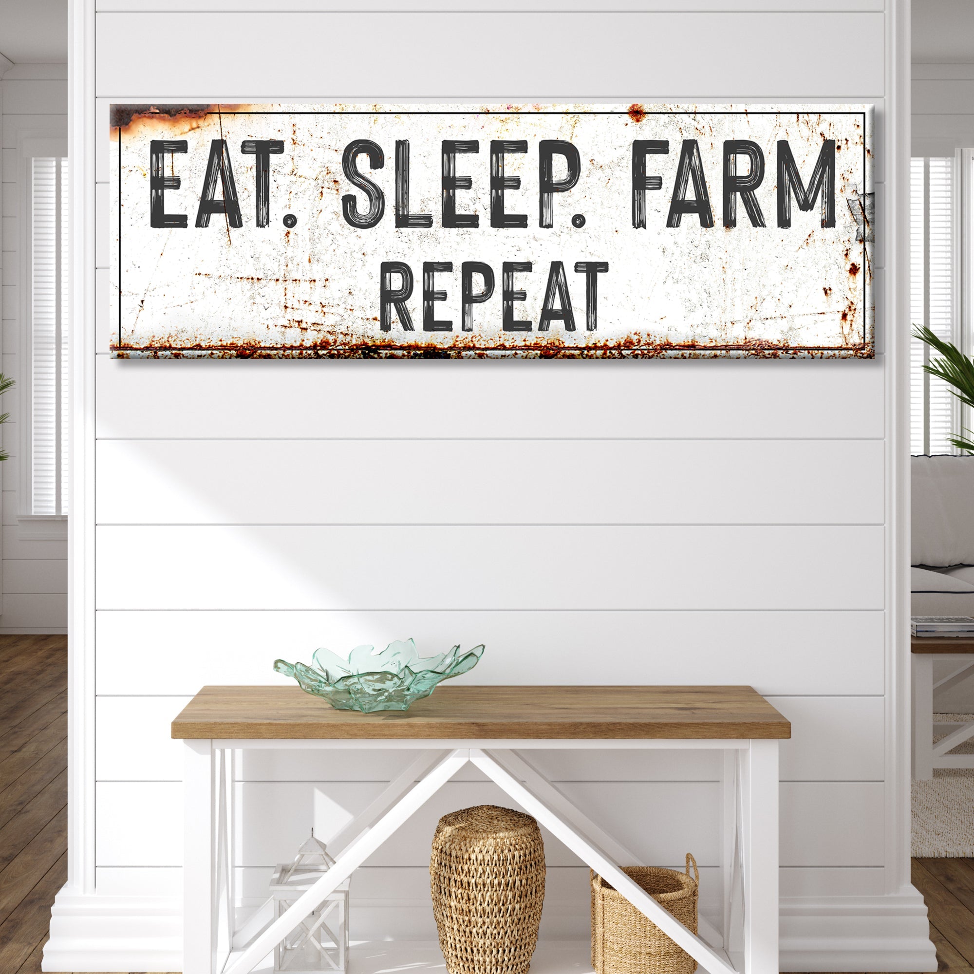 Eat Sleep Farm Repeat Sign on sale at MyriadMart