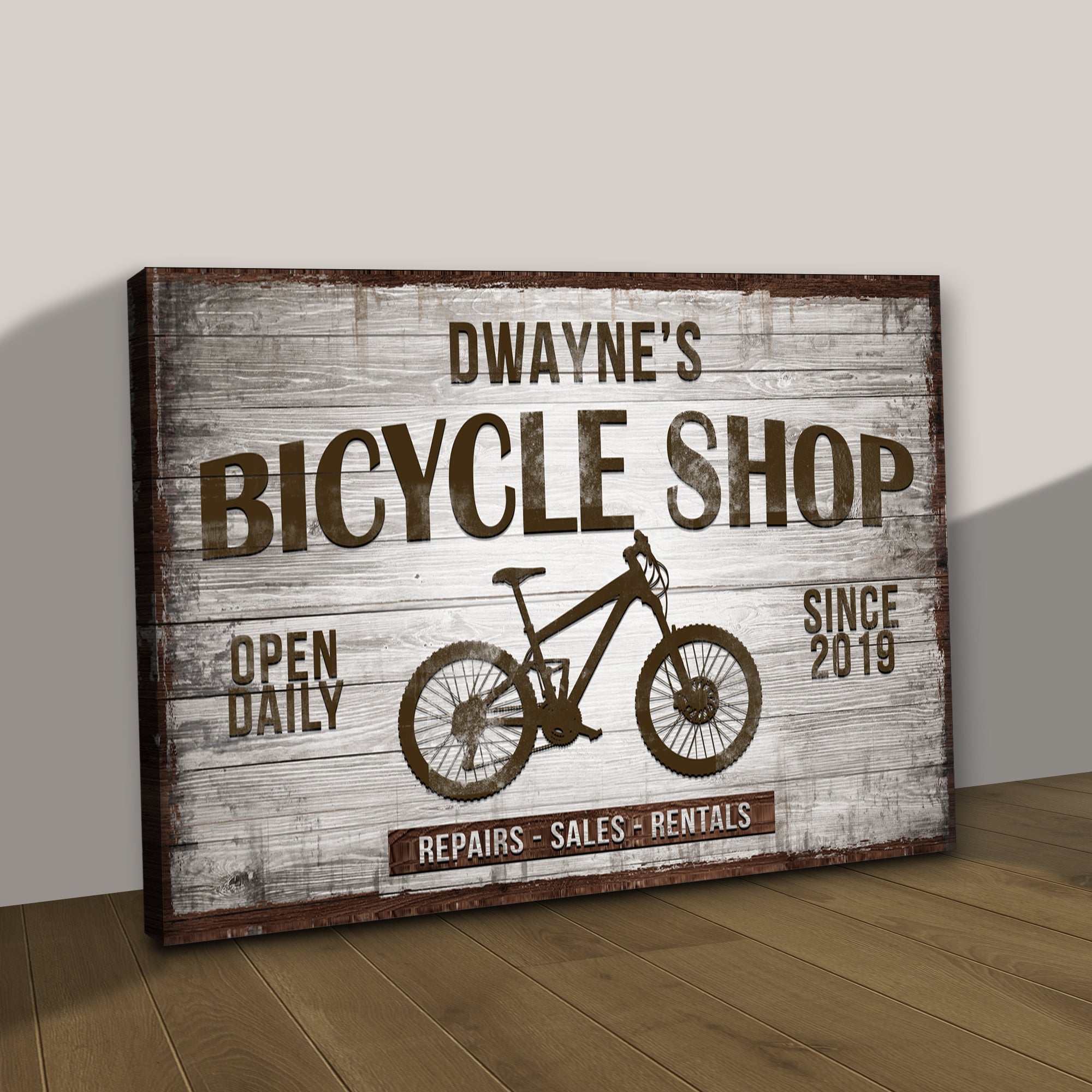 Bike Shop Sign III on sale at MyriadMart