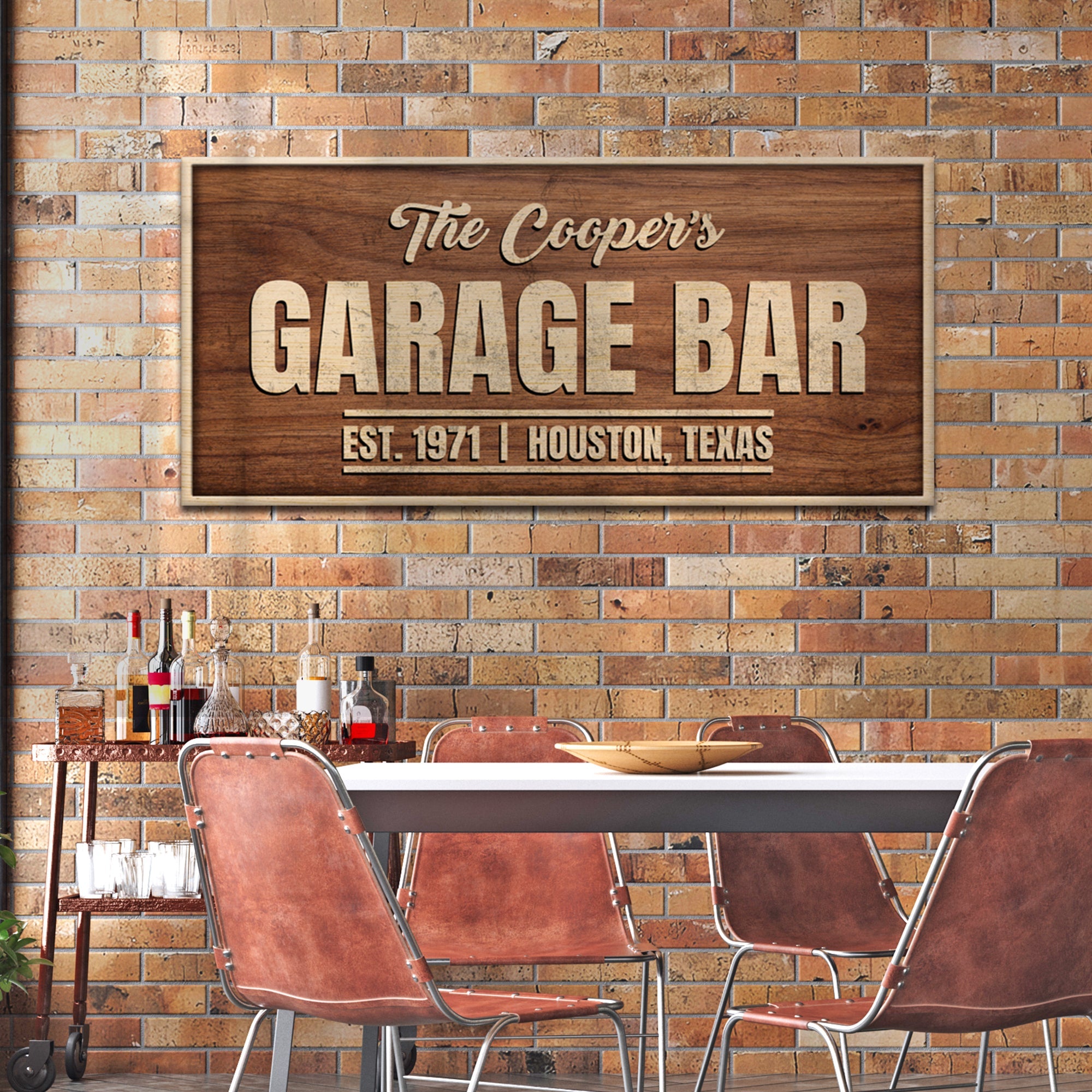 Rustic Garage Bar Wood Sign on sale at MyriadMart