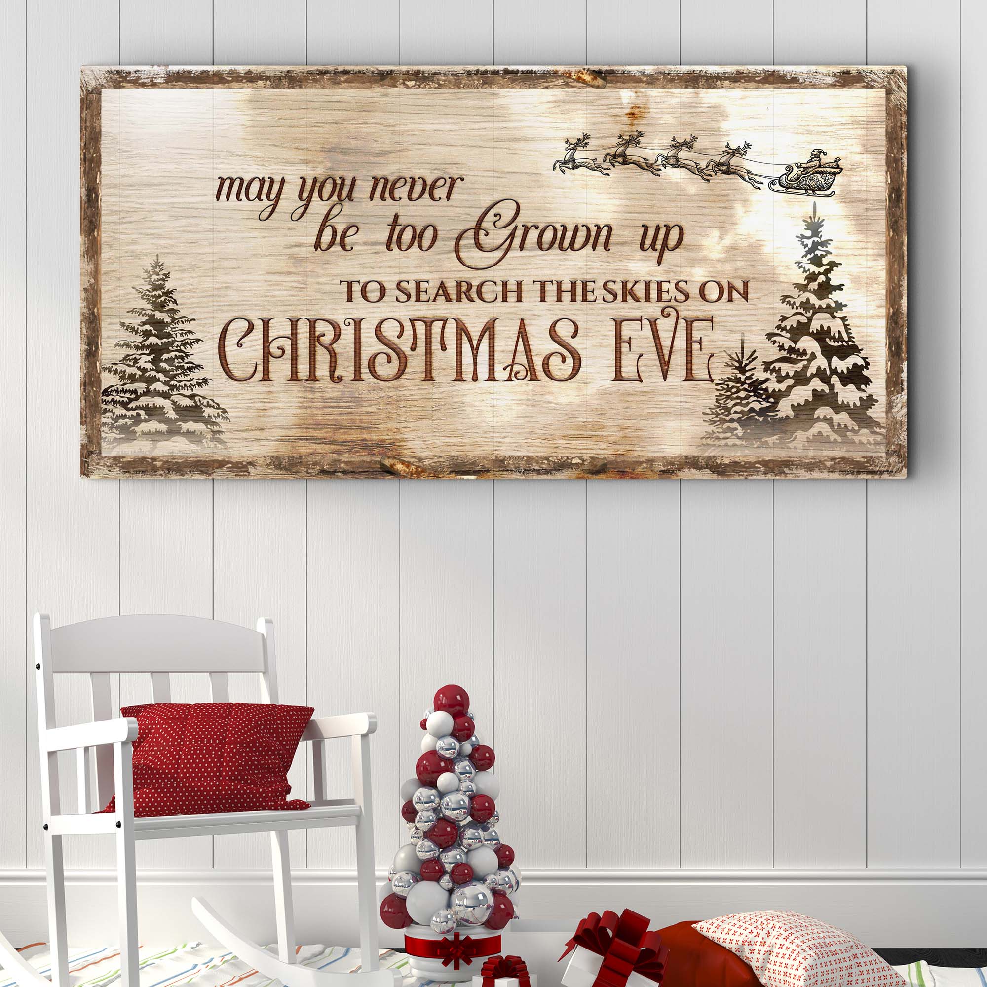 Christmas Eve Farmhouse Sign on sale at MyriadMart