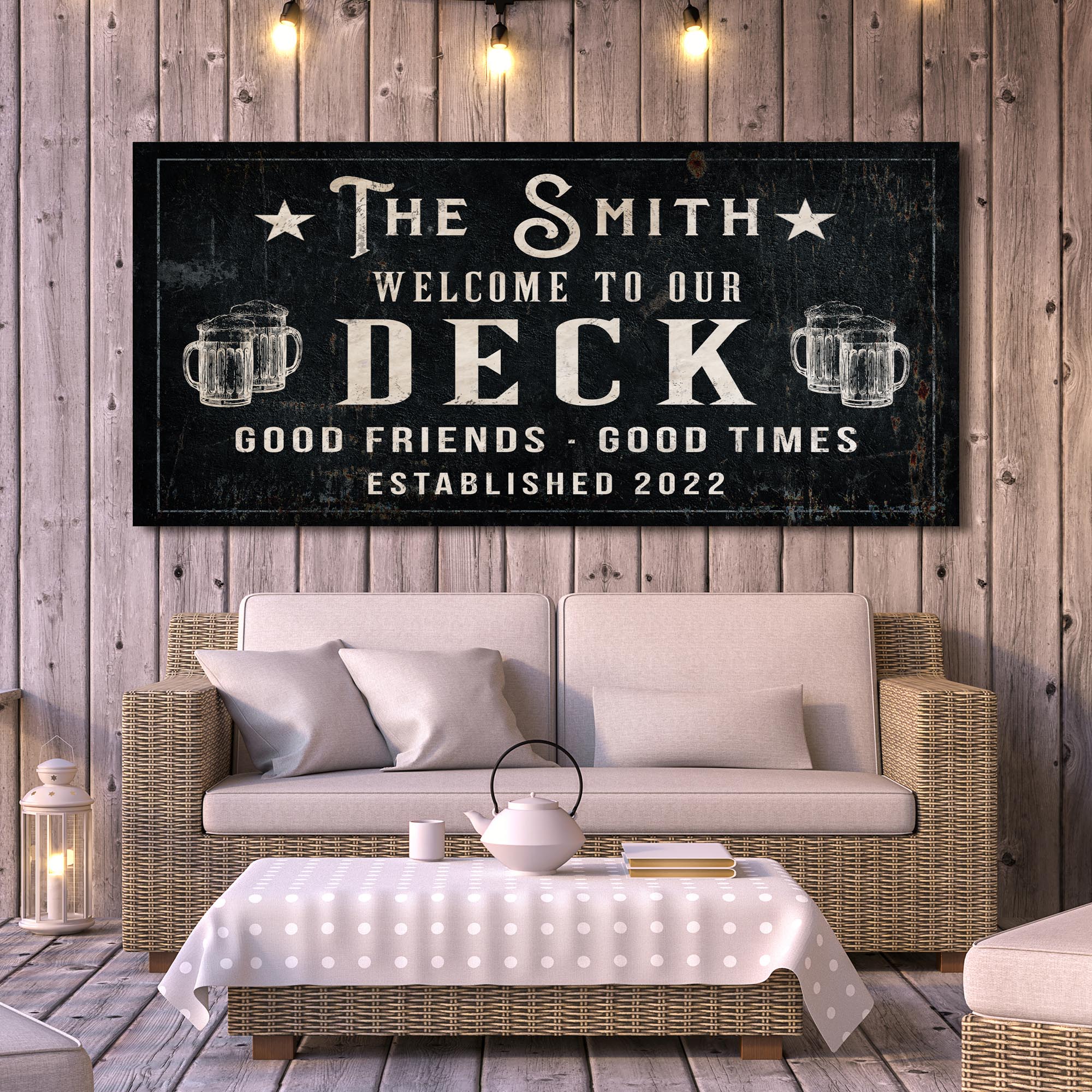 Good Friends Good Times Welcome To Our Deck Sign on sale at MyriadMart