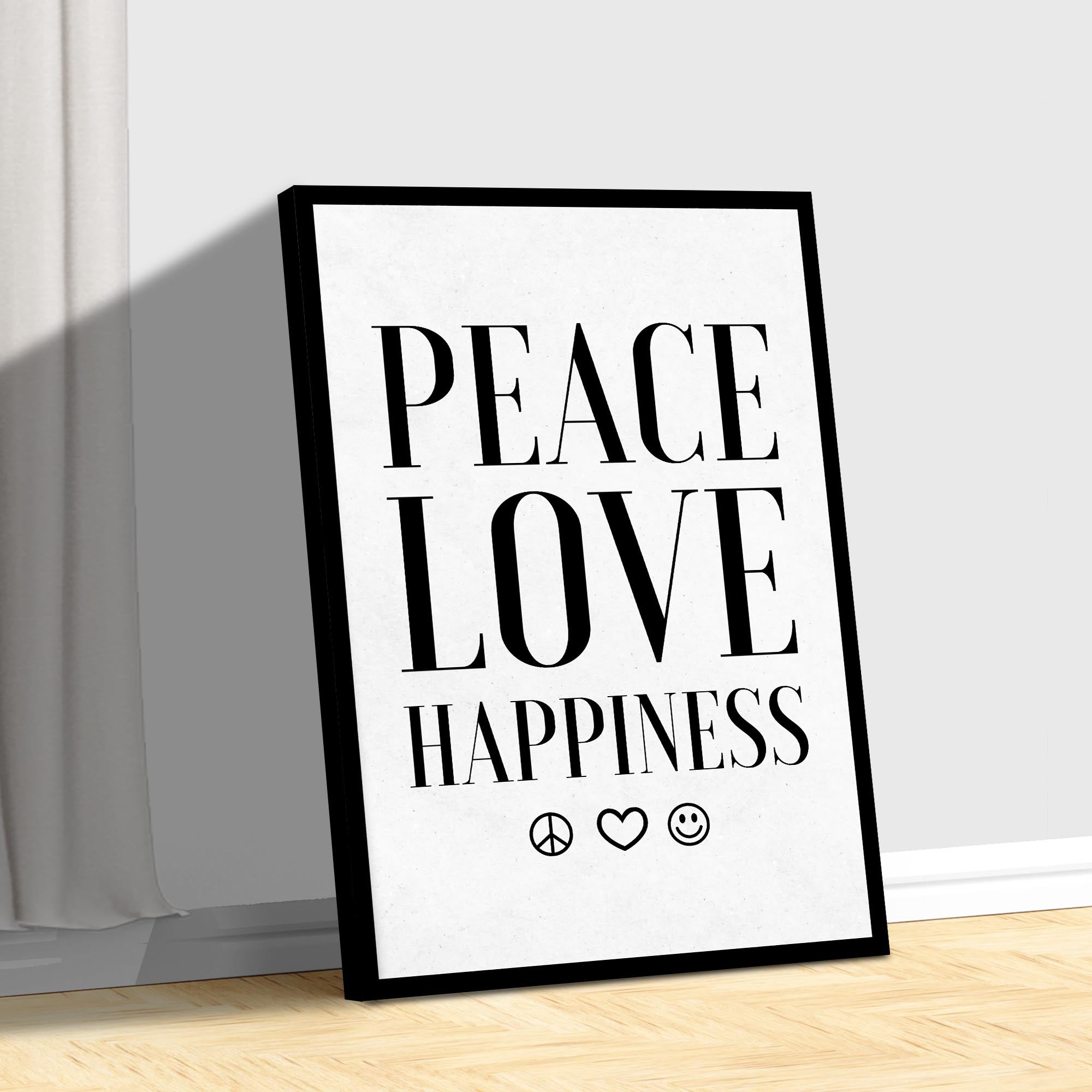 Peace Love Happiness Sign II on sale at MyriadMart