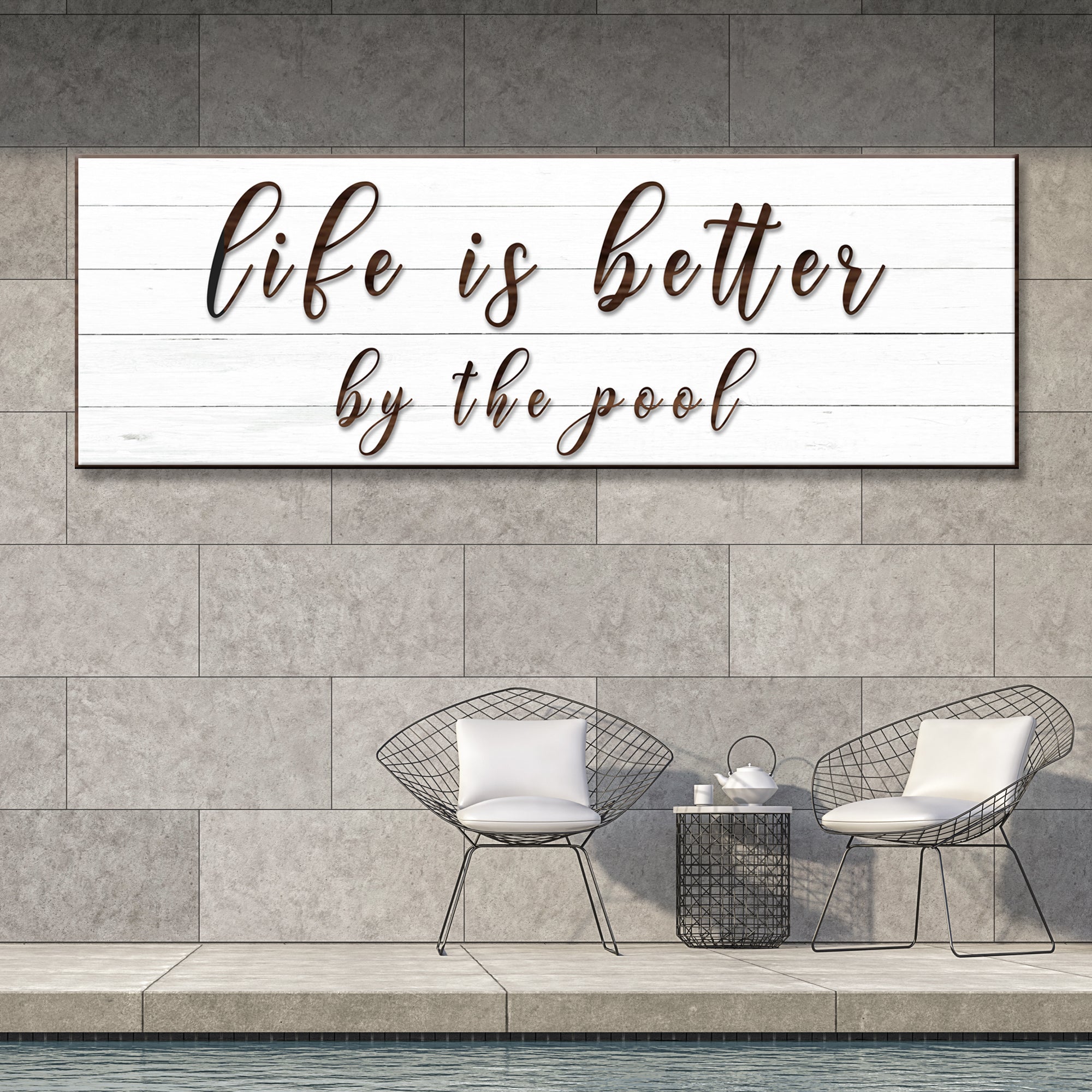Life Is Better By The Pool Sign on sale at MyriadMart