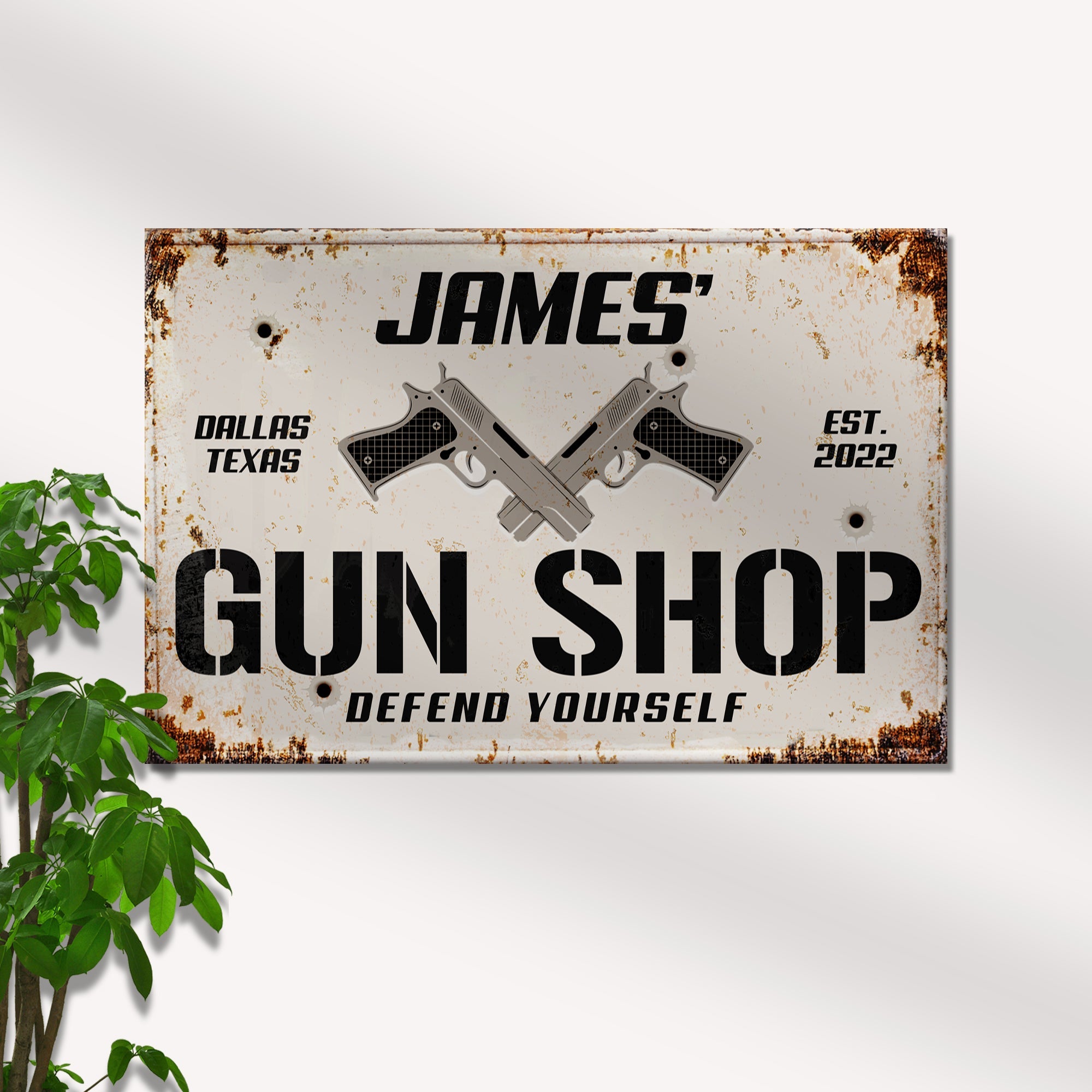 Gun Shop Sign III on sale at MyriadMart