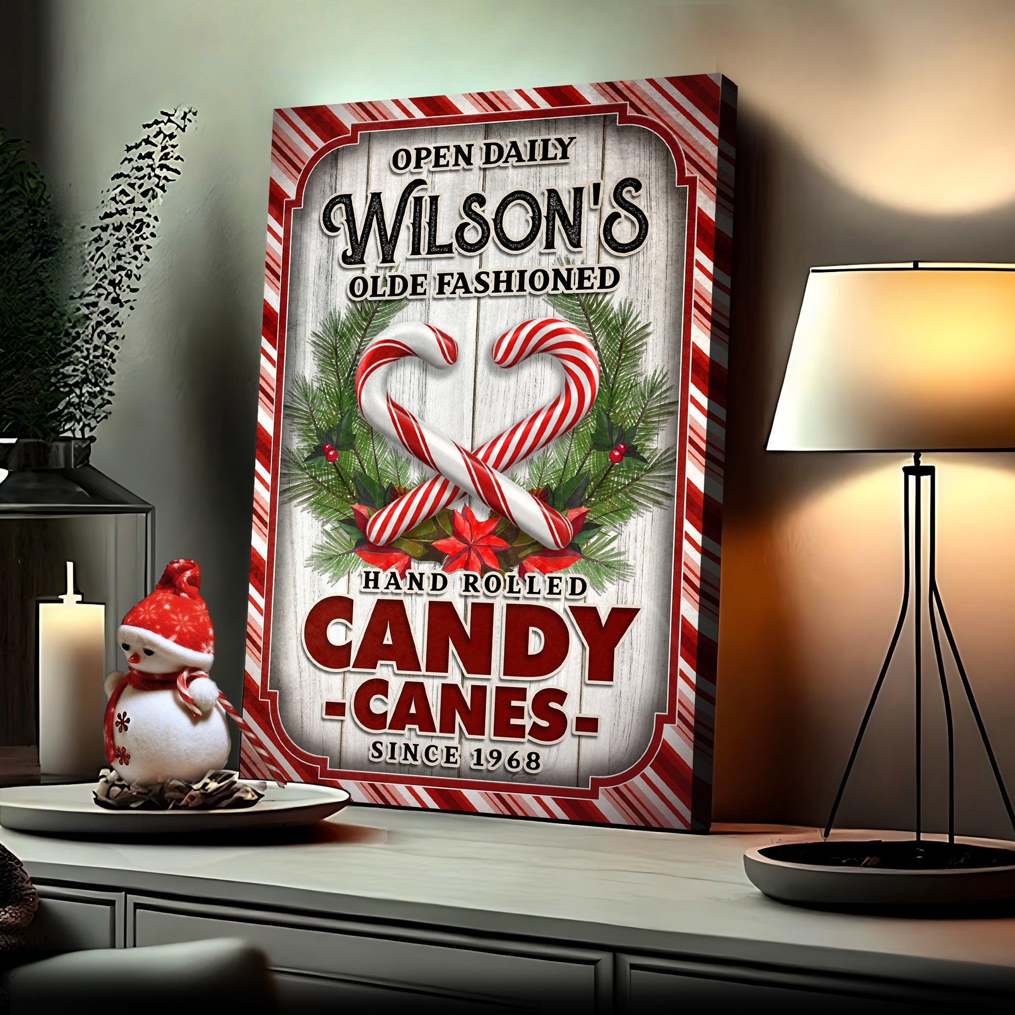 Olde Fashioned Hand Rolled Candy Canes Sign on sale at MyriadMart